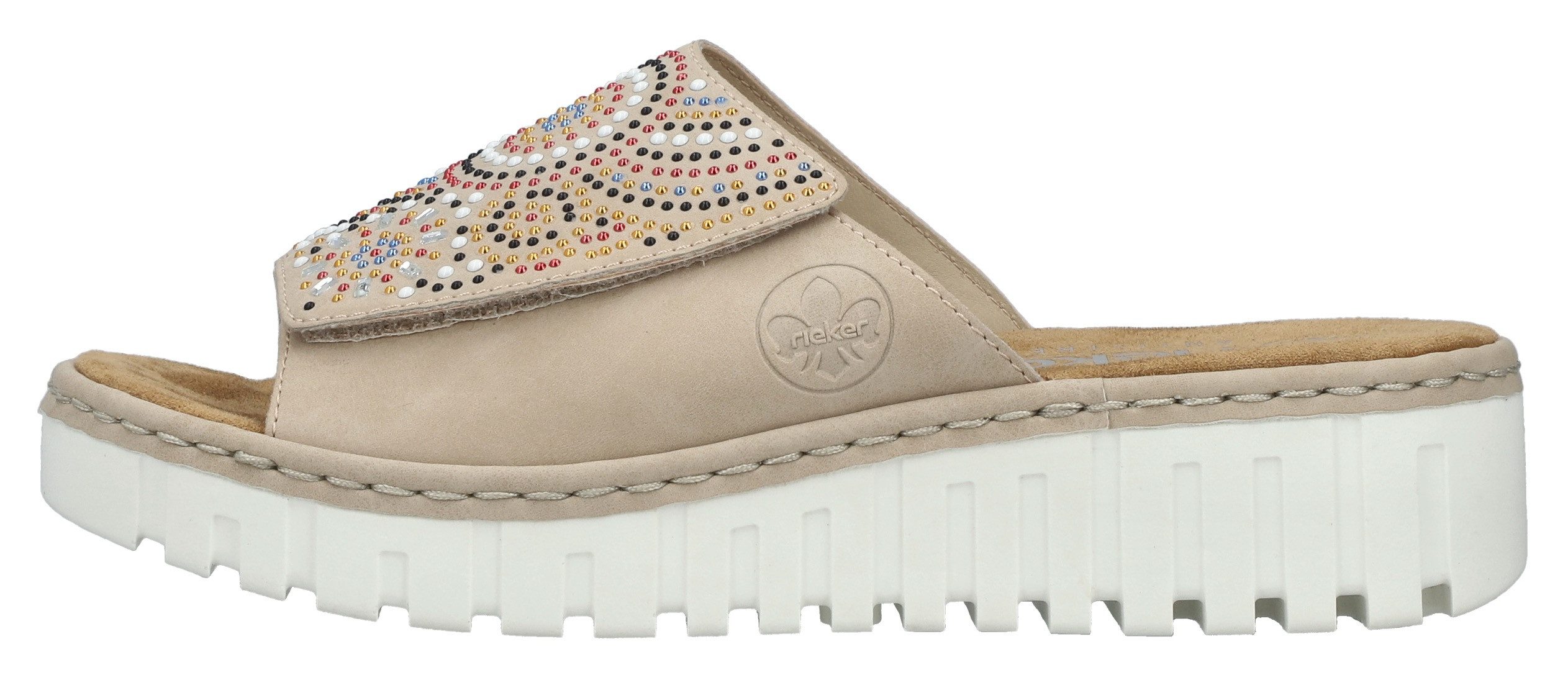 Rieker Slippers Zomerschoen, strandschoen, huisschoen met verstelbare klittenbandsluiting