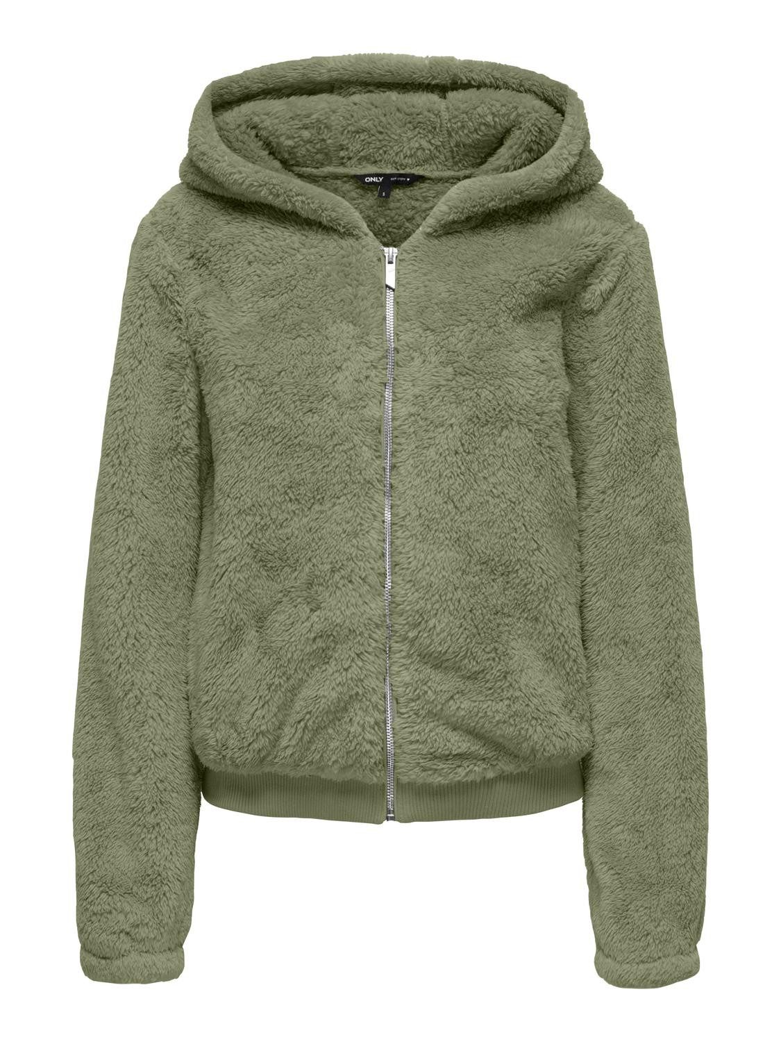 Only Pluche jas met capuchon ONLNEWANNA CONTACT SHERPA JKT OTW NOOS