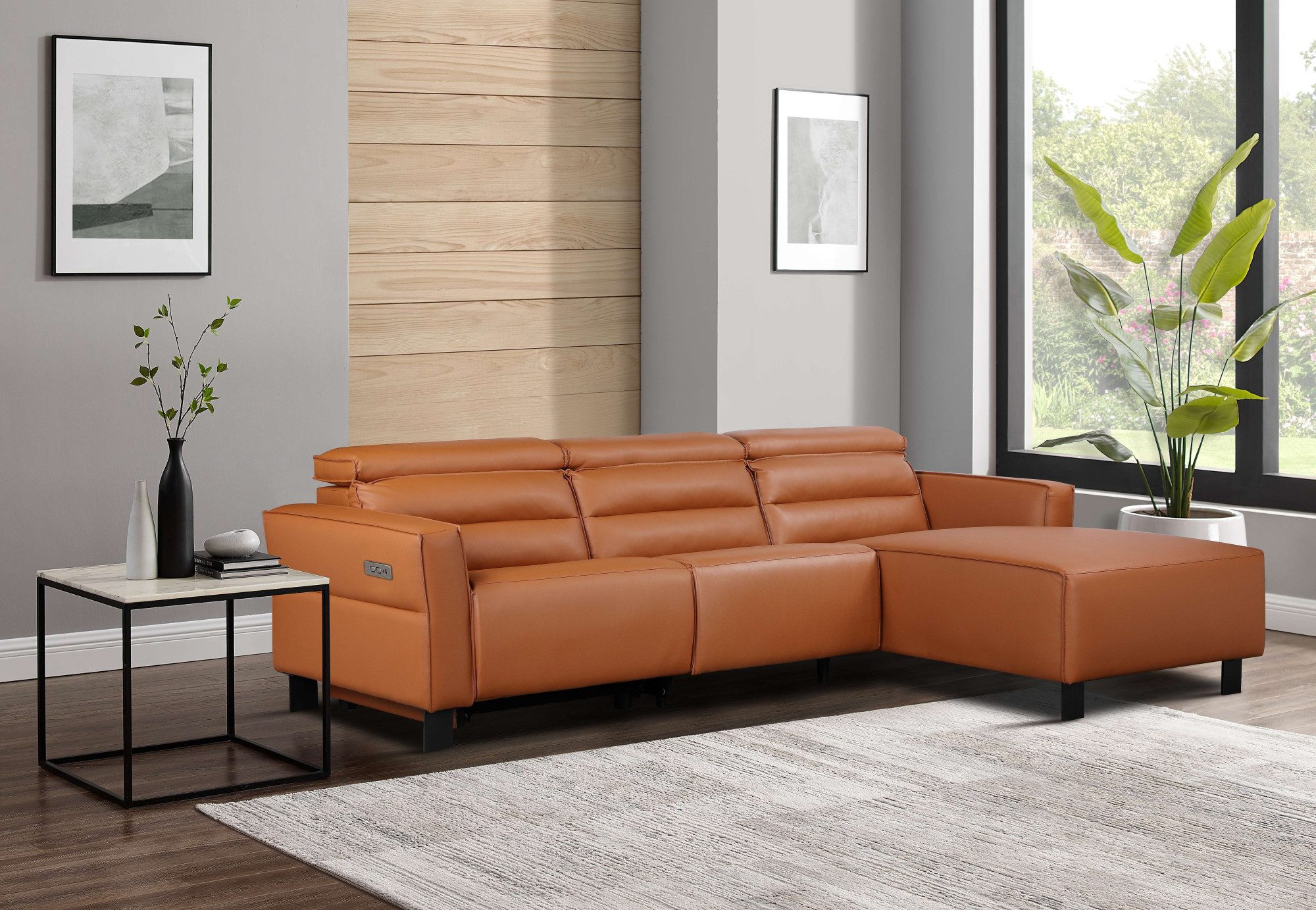 Places of Style Hoekbank Carpari, L-vorm, 263 cm, handmatige of elektrische relaxfunctie