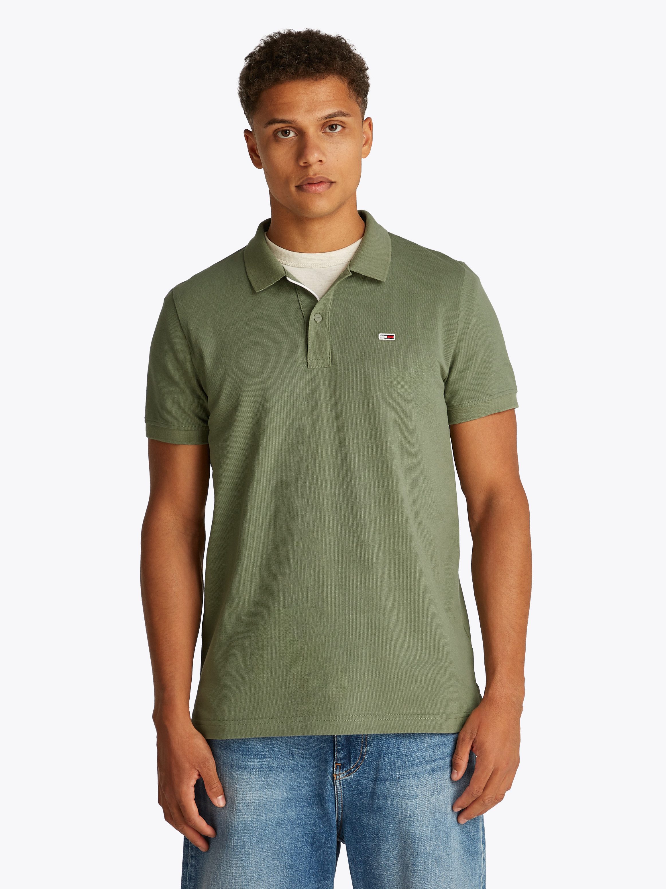 TOMMY JEANS Poloshirt TJM SLIM PLACKET POLO EXT