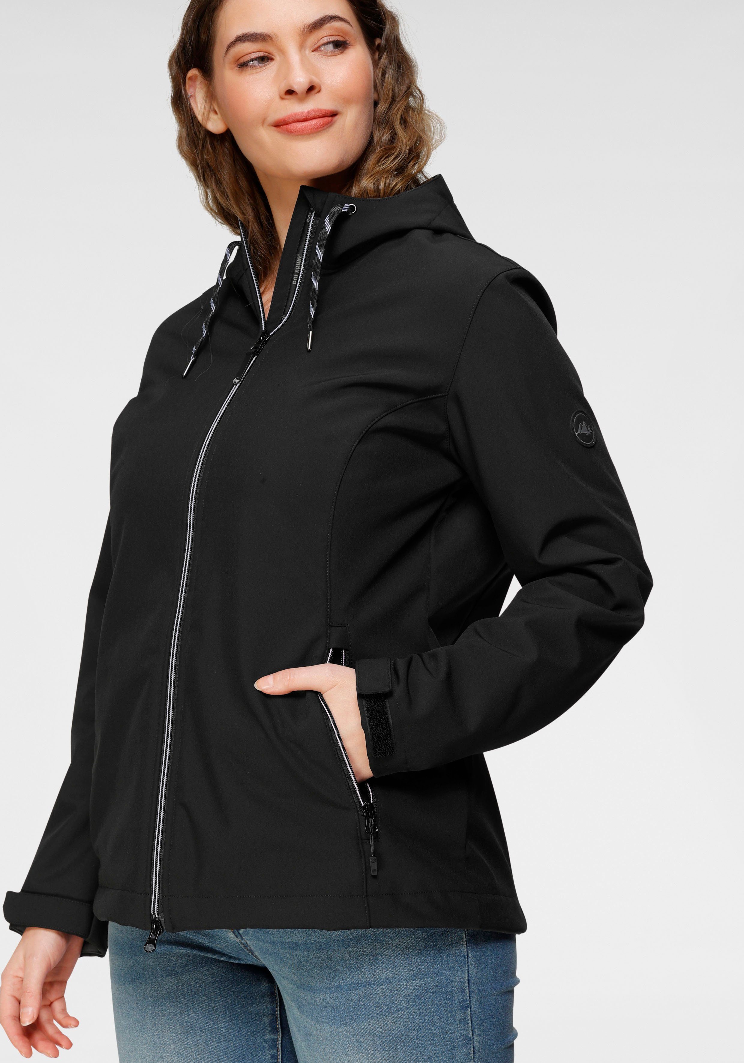 NU 20% KORTING: Polarino Softshell-jack van elastisch functioneel materiaal