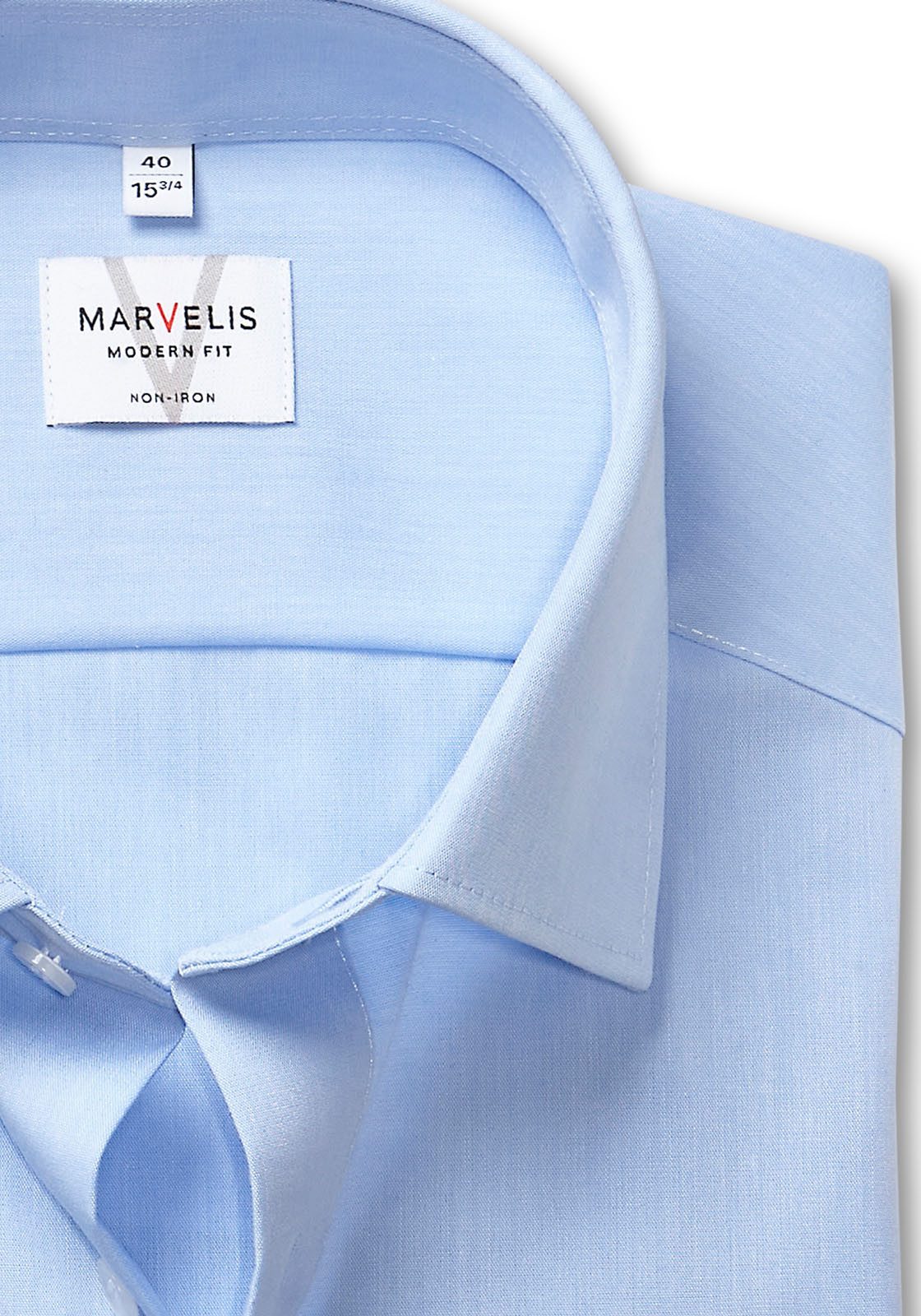 marvelis Overhemd met lange mouwen Businessoverhemd, Basic, New-Kentkraag, licht getailleerd