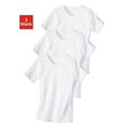 h.i.s hemd fijnribkwaliteit, puur katoen (set, 3 stuks) wit