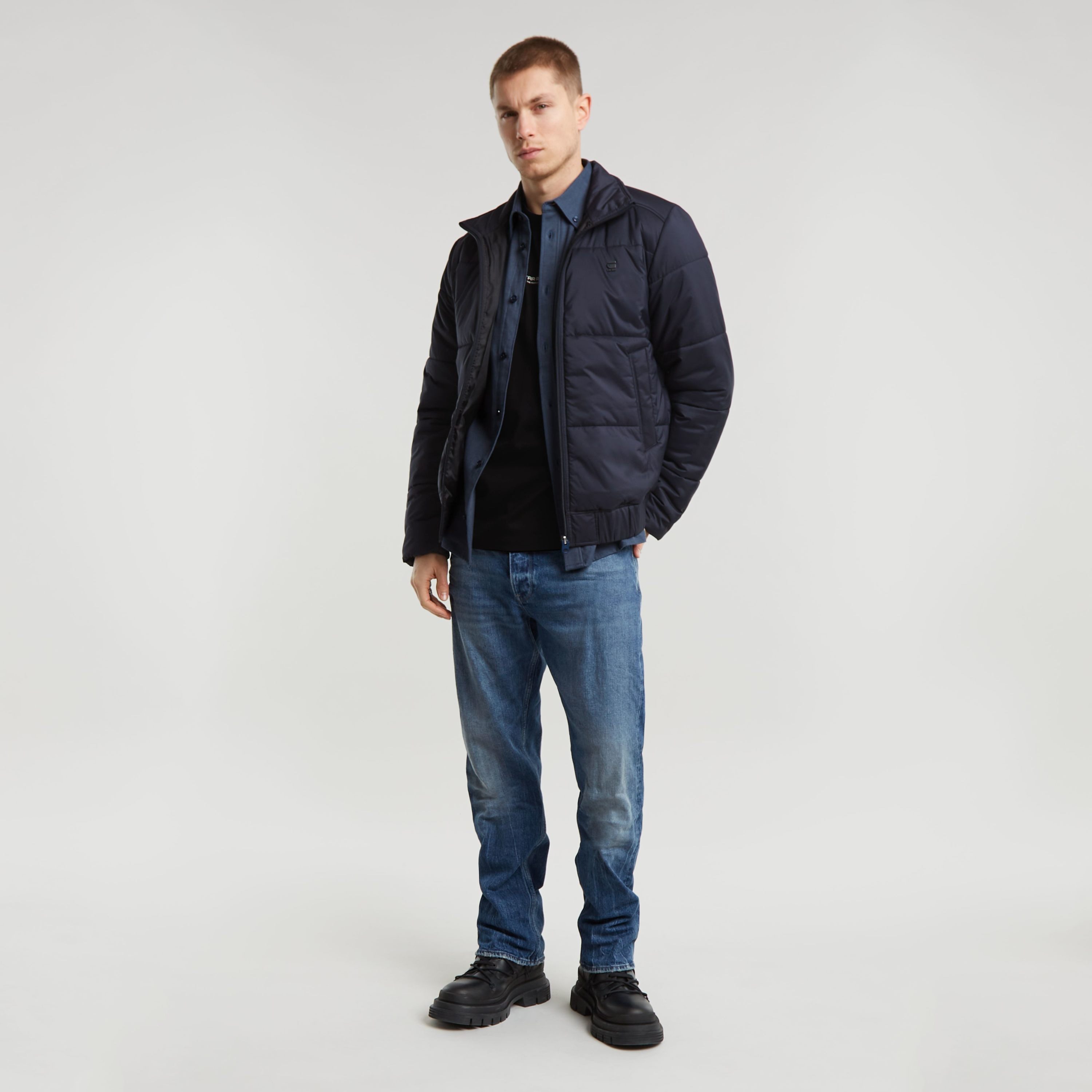 G-Star RAW Gewatteerde jas Padded Quilted met opstaande kraag