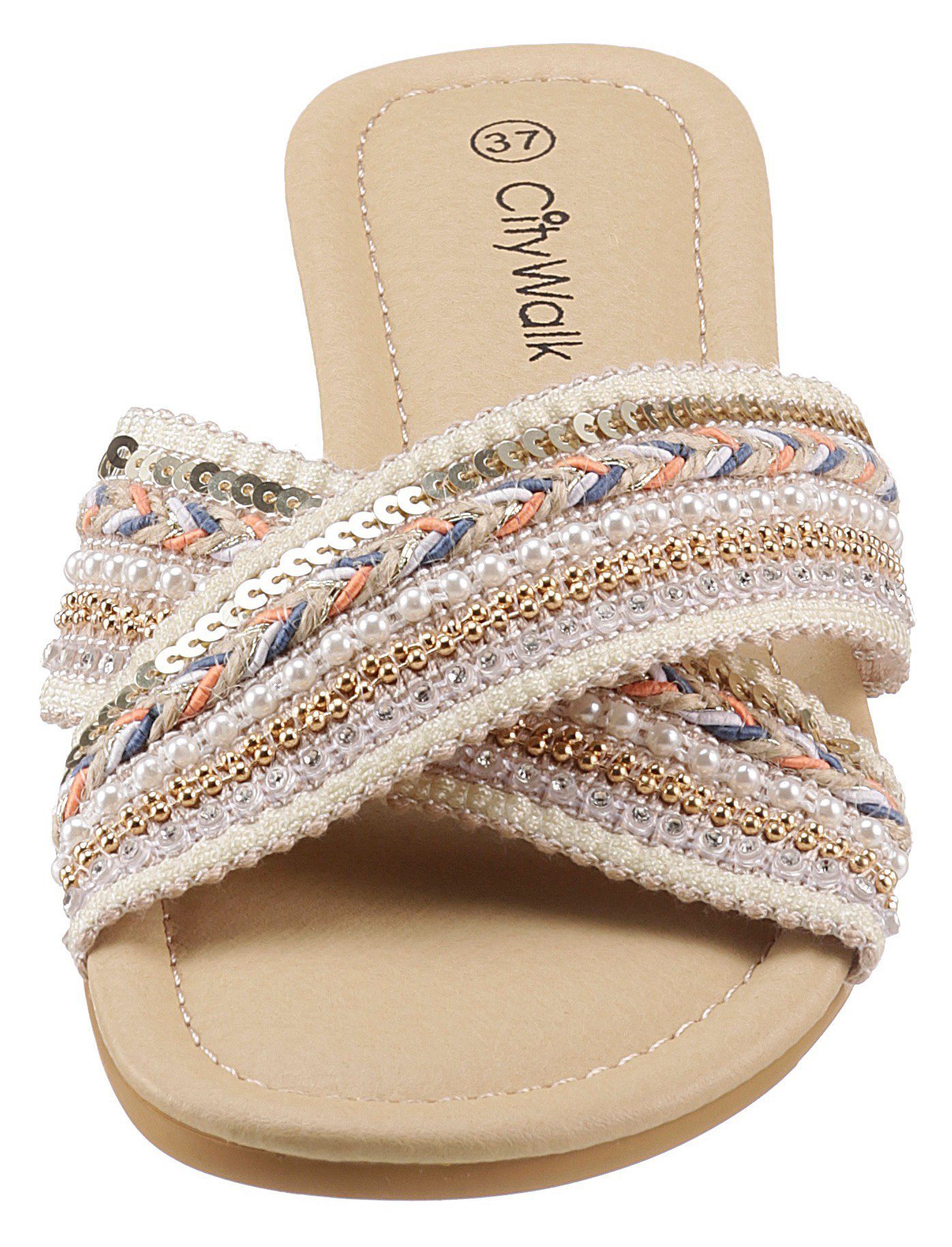 CITY WALK Slippers zomerschoen, slippers in boho-look