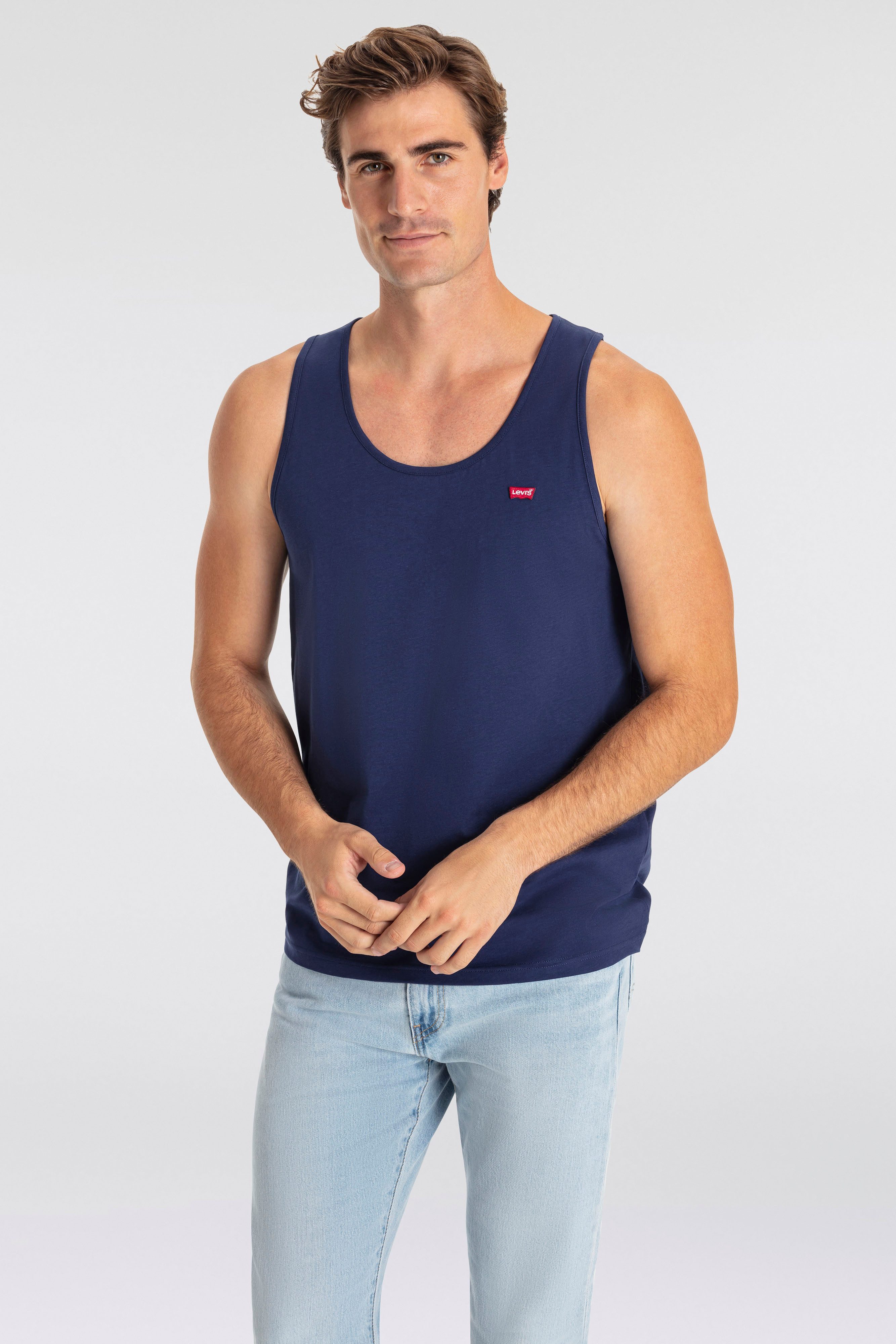 Levi's Tanktop LSE HOUSEMARK TANK heren tanktops maat M blauw