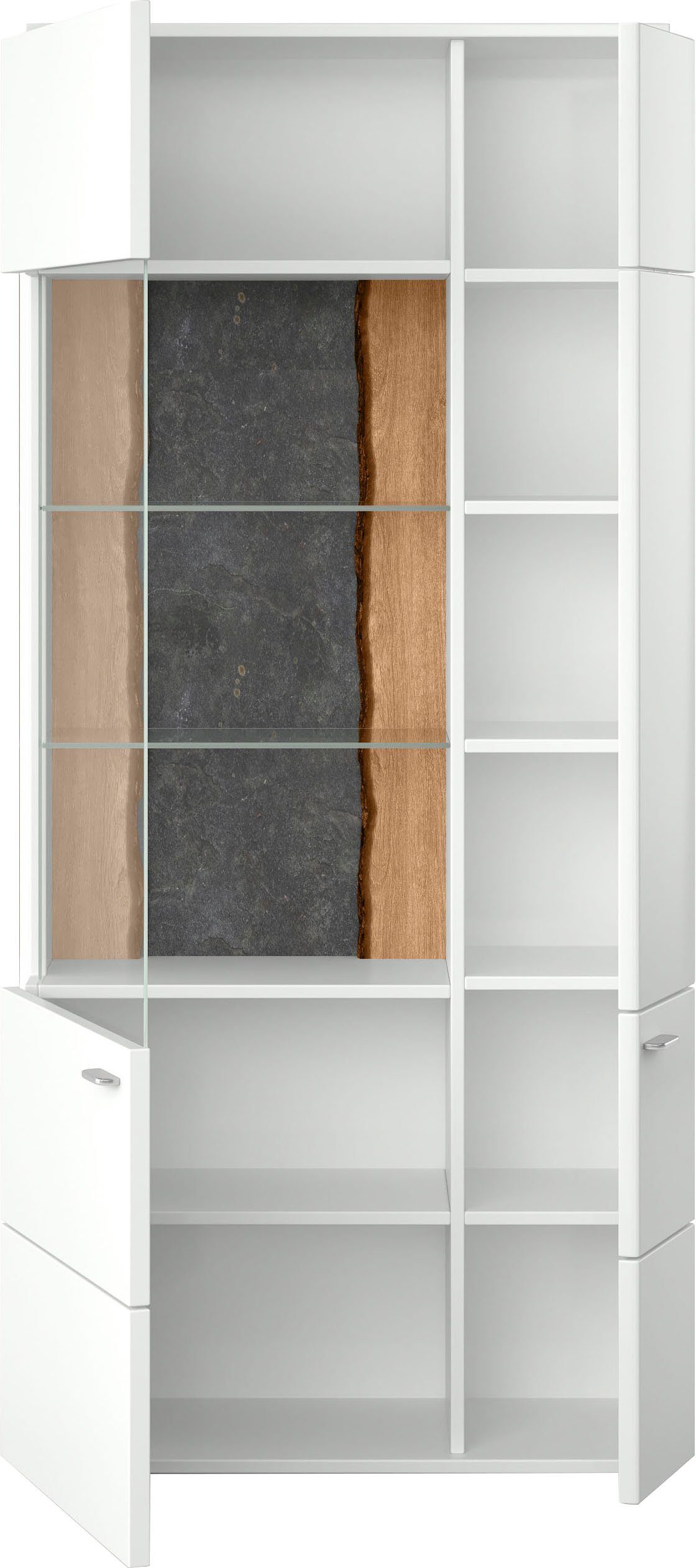 set one by Musterring Vitrinekast Tacoma Type 05/06, hoogte 207,4 cm, met getinte glasdeur