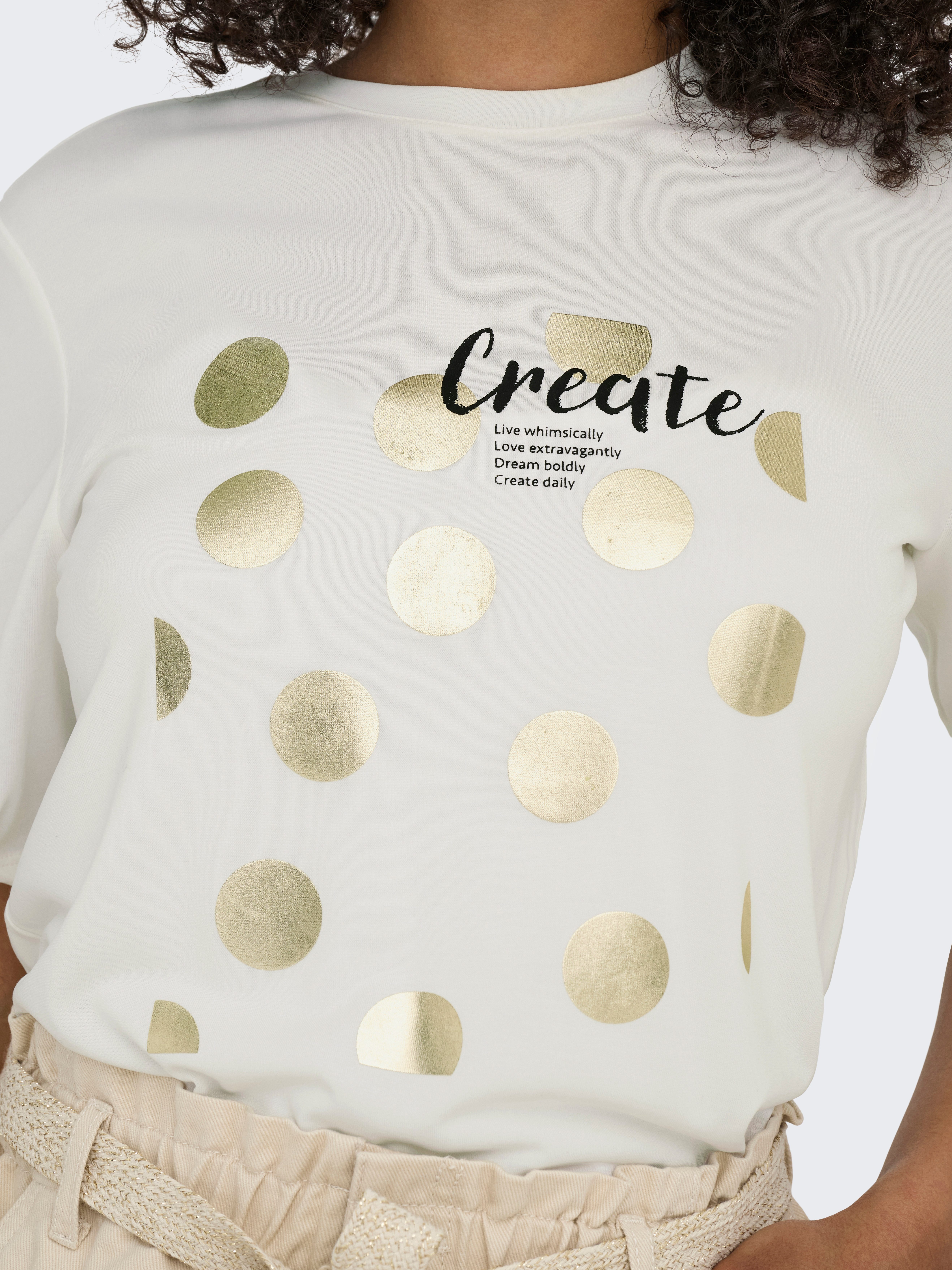 Only Shirt met korte mouwen ONLFREE – T-shirt met print voor casual combinaties