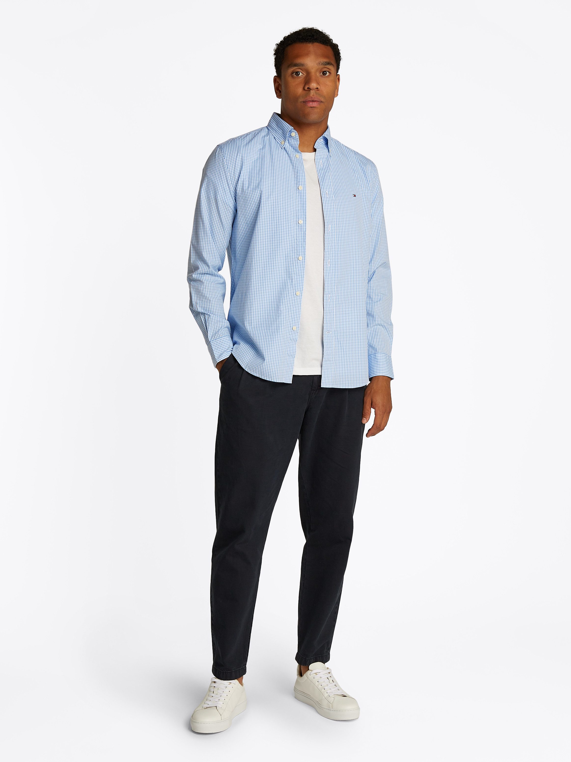 Tommy Hilfiger Businessoverhemd FLEX POPLIN GINGHAM RF SHIRT