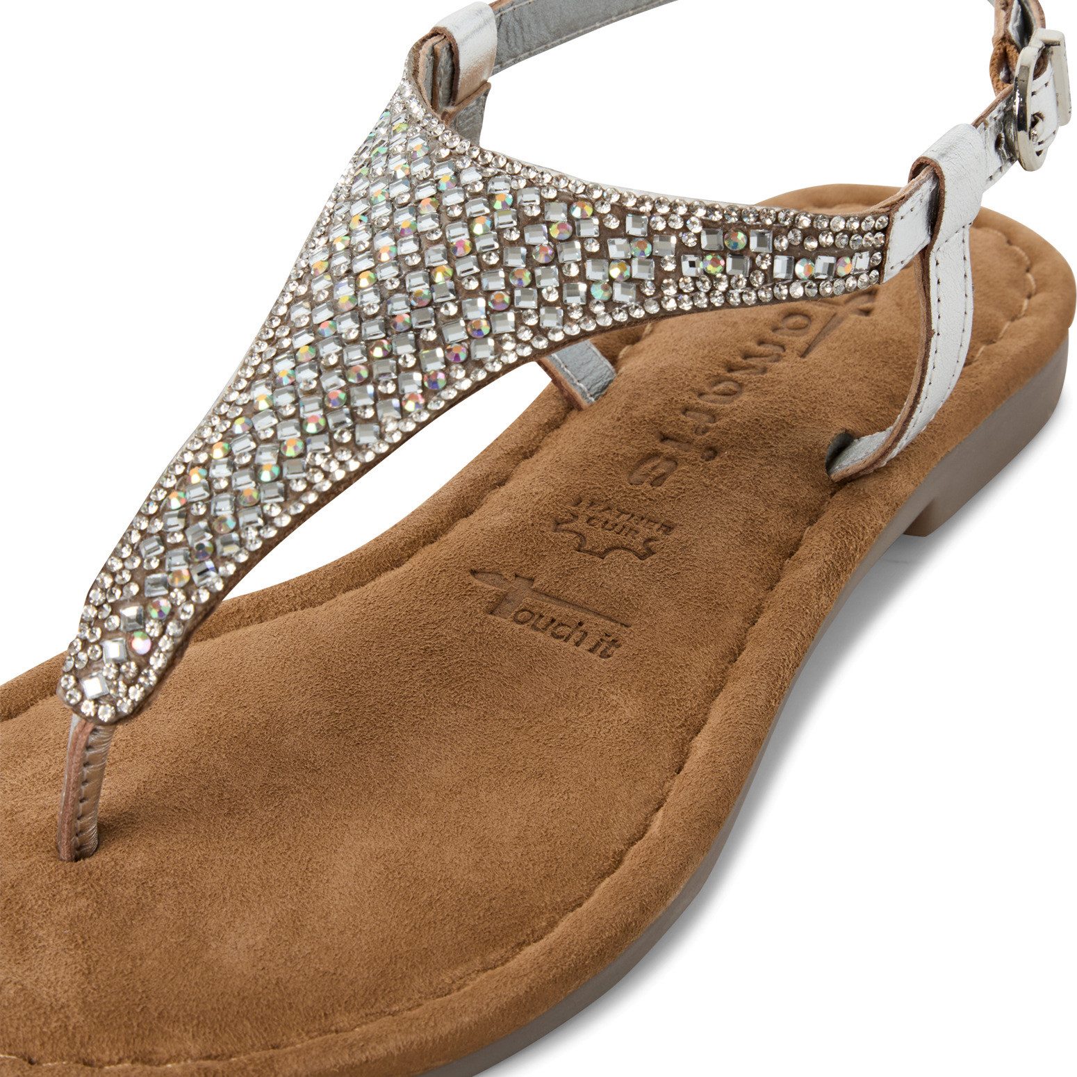 Tamaris Sandalen , sandalette, zomerschoen, feestdagenschuh, fonkelende strasssteentjes