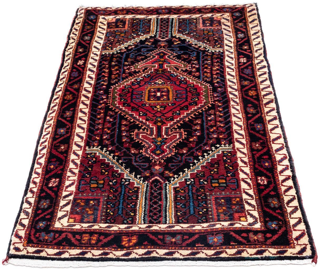 morgenland Wollen kleed Touiserkan medaillon rosso chiaro 127 x 79 cm Handgeknoopt