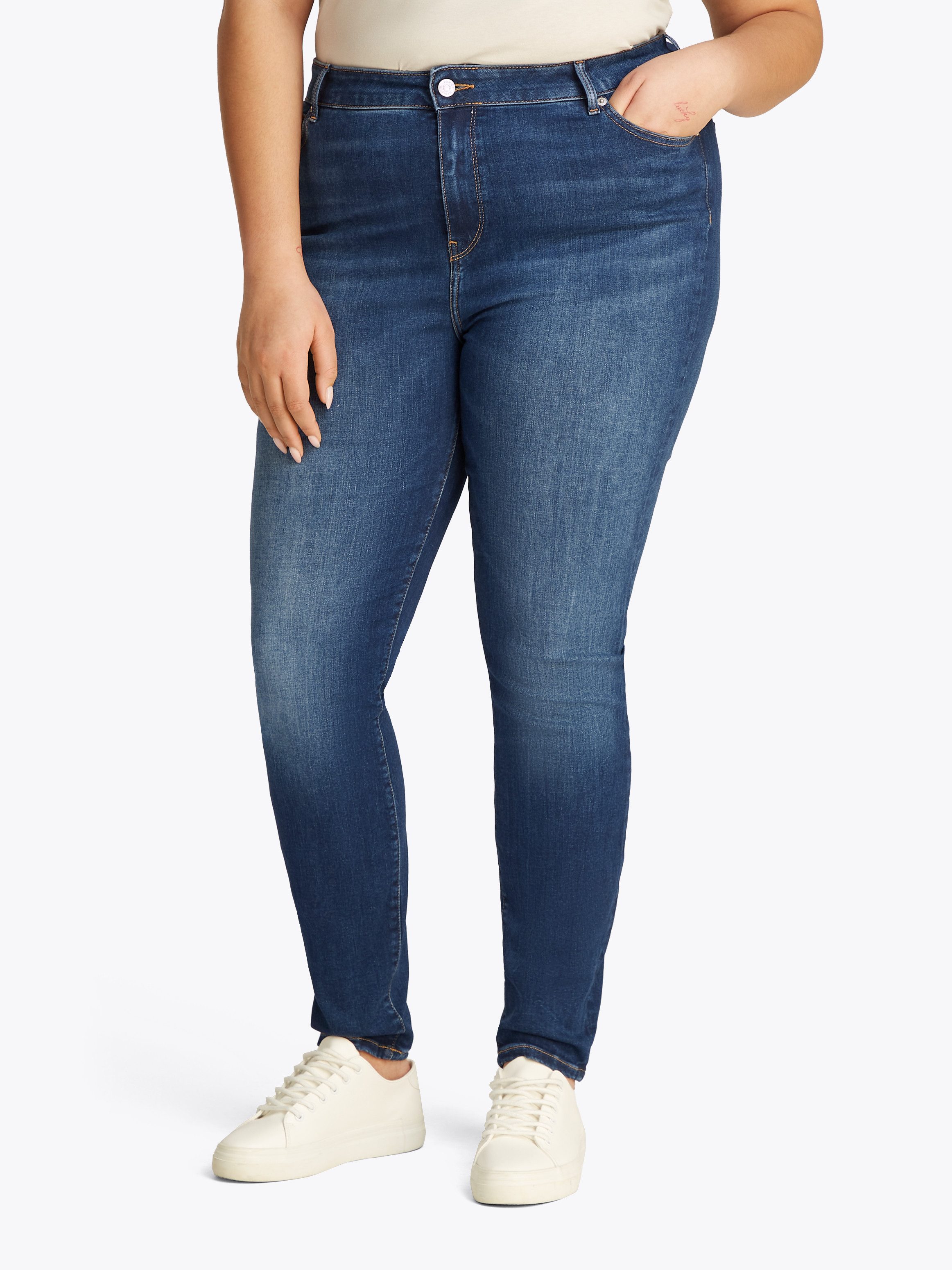 Tommy Hilfiger Curve Skinny fit jeans CRV HARLEM SKINNY RW NEW DOREEN in grote maten, tommy jeans...