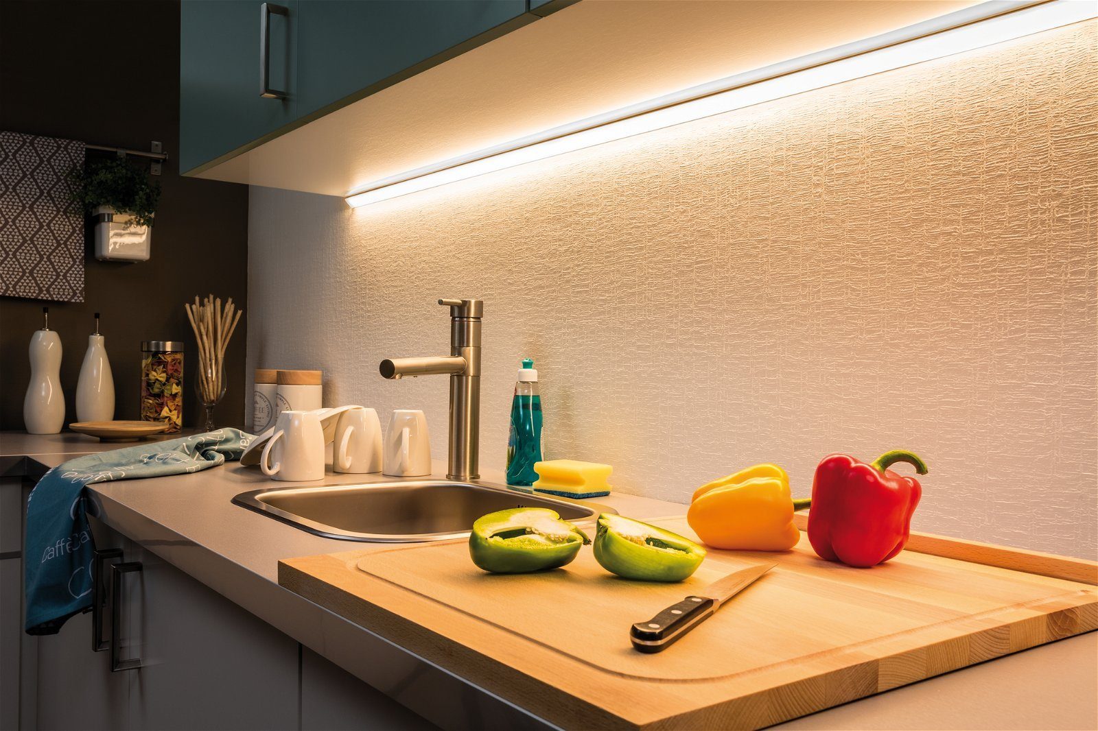 Paulmann Led-strepen MaxLED 1000 Basisset 1,5m IP20 2700K 18W 230/24V 36VA zilverkleur (1 stuk)