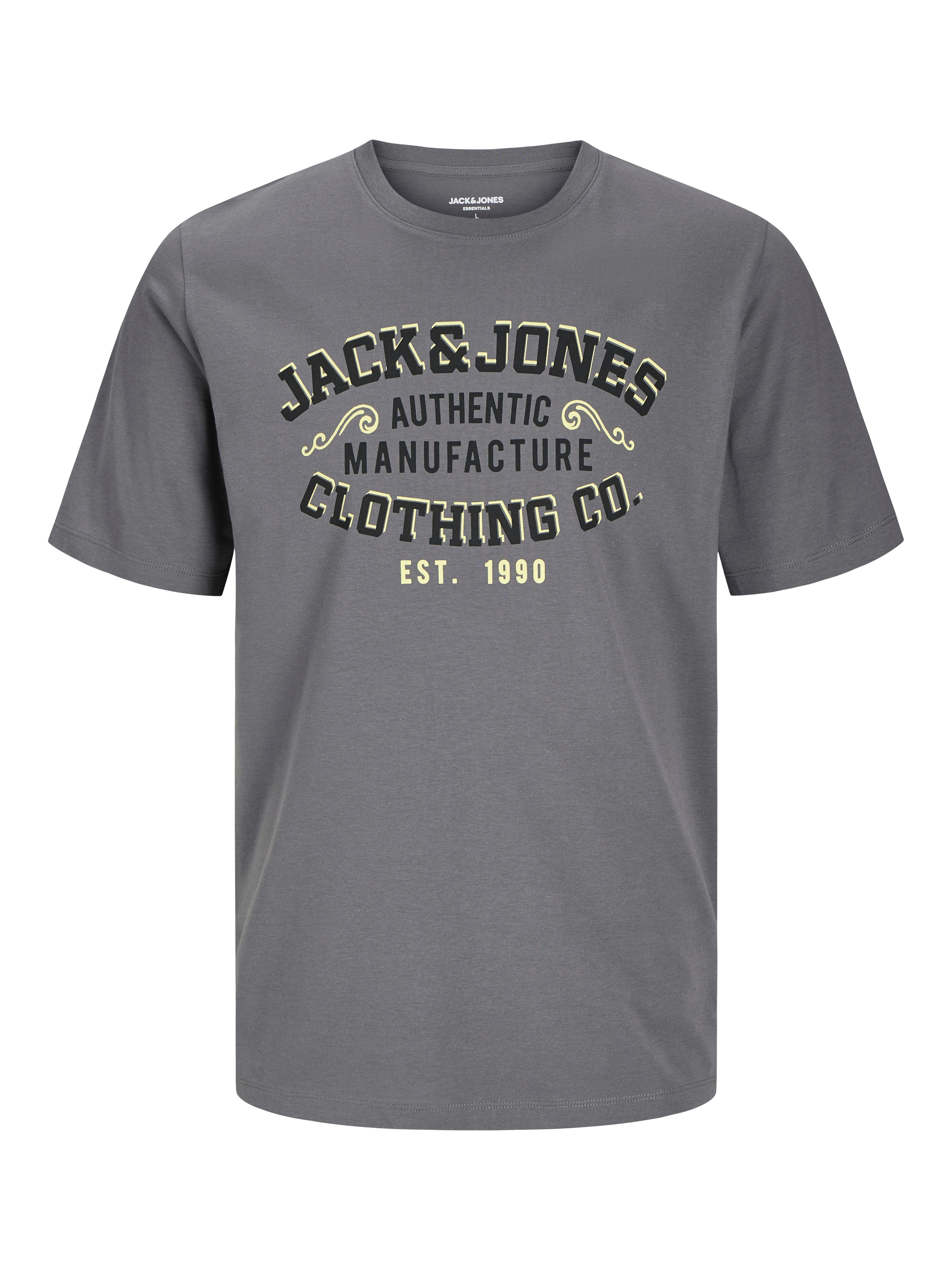 Jack & Jones Shirt met ronde hals JJELOGO TEE SS O-NECK 2 COL SS25 5PK MP (set 5-delig)