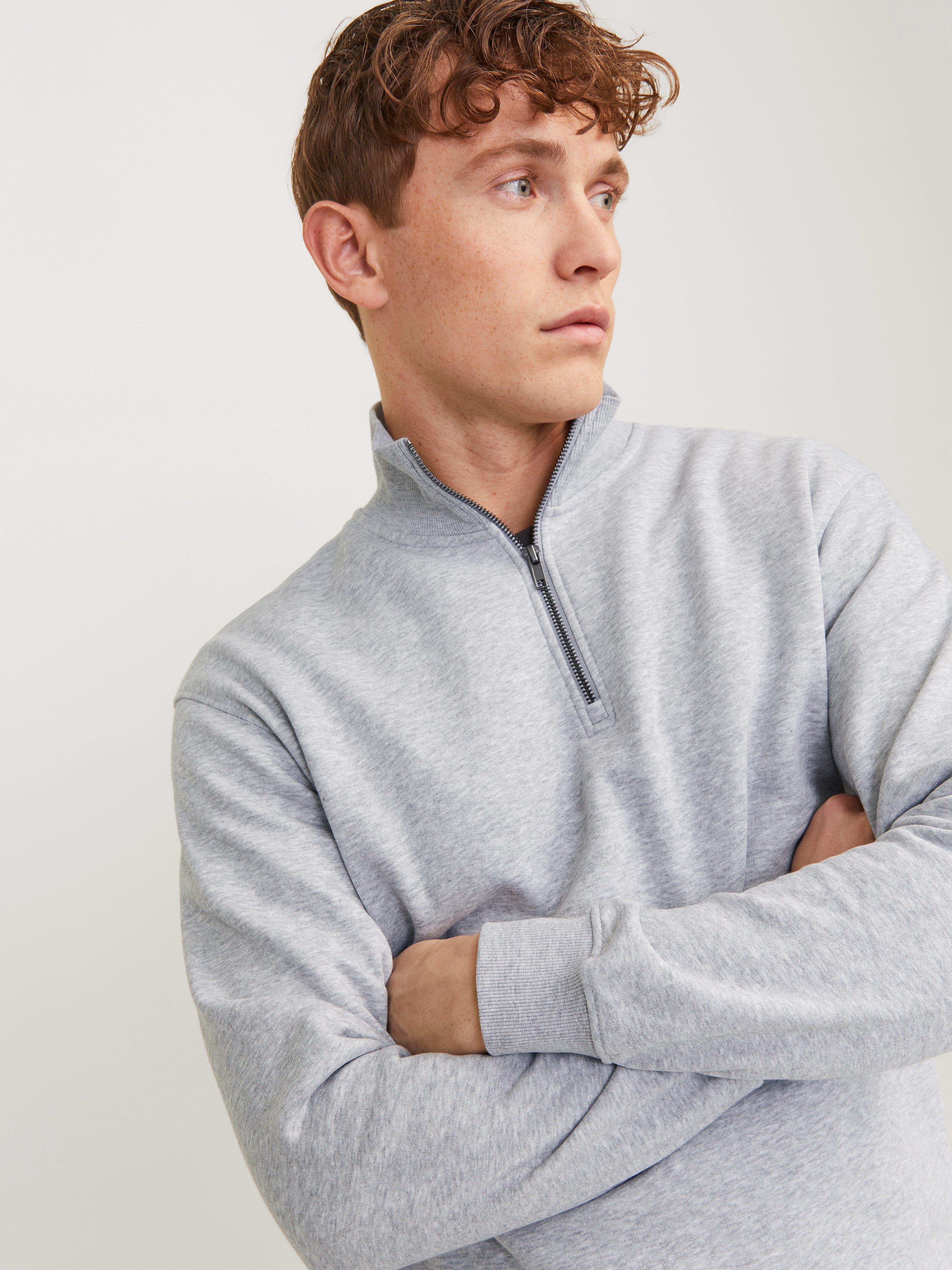 Jack & Jones Sweatshirt JJEBRADLEY SWEAT HALF ZIP NOOS