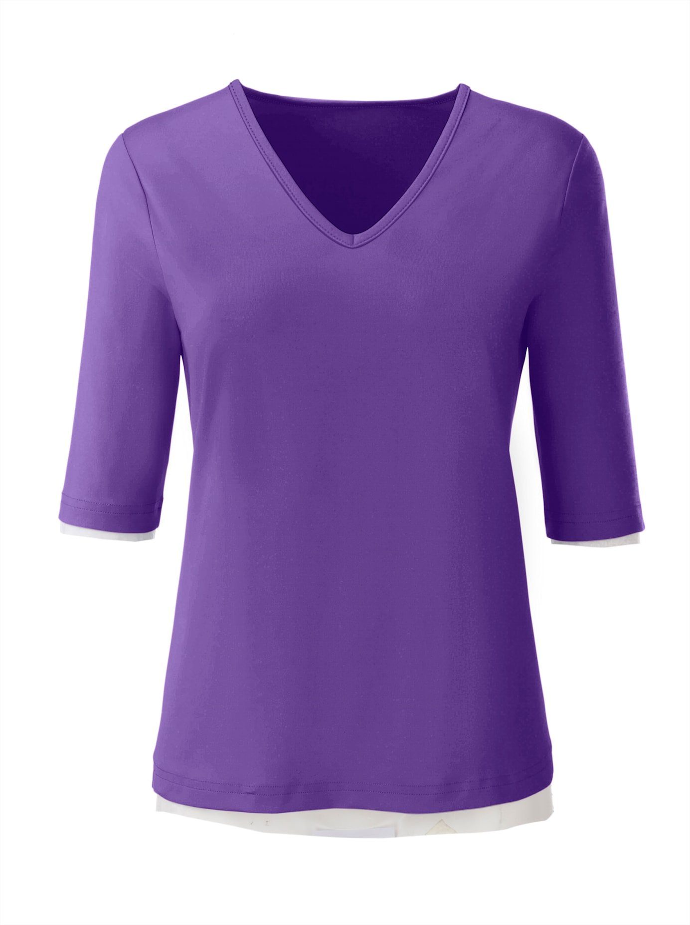 Casual Looks Shirt met V-hals Shirt (1-delig)