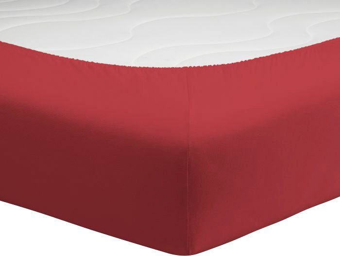 Schlafgut Hoeslaken Mako-jersey van 100% katoen, bedlakens voor matrassen tot 20 cm hoogte, in 90x200, 140x200 of 180x200 cm (1 stuk)