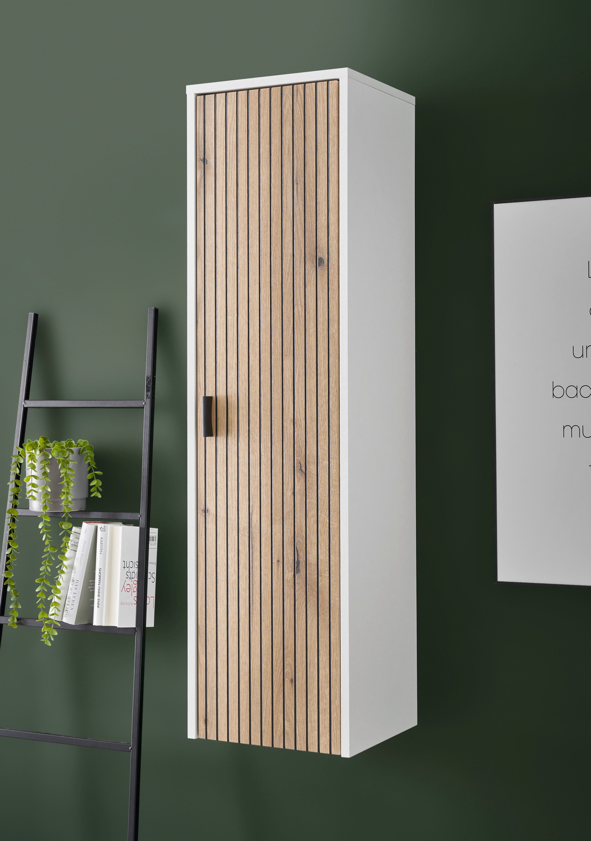 INOSIGN Hangkast Hudson in moderne trendkleur, handgrepen van metaal (zwart), hoogte 120 cm
