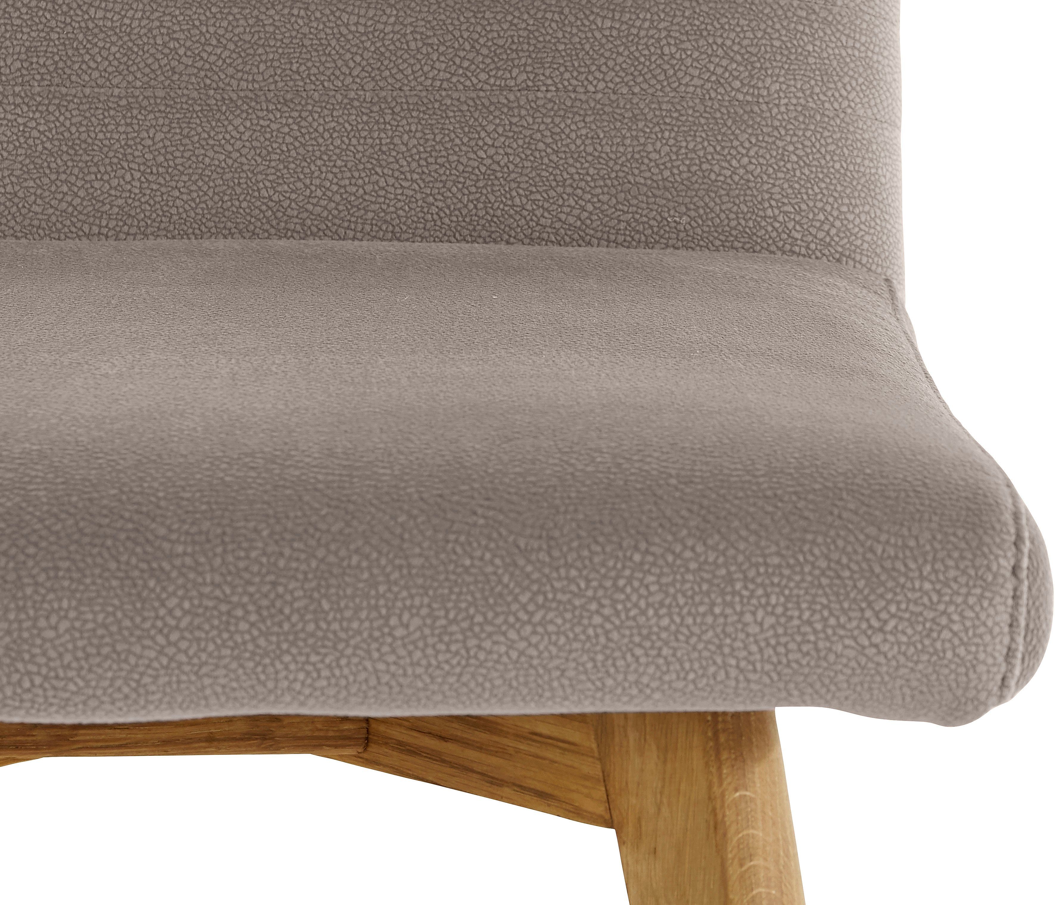 OTTO products Eetkamerstoel Alessja Bekleding van microvezel, frame van eiken massief hout (set, 2 stuks)