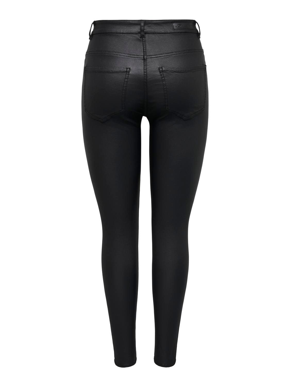 JDY Imitatieleren broek JDYNEWTHUNDER COATED HIGH SKN PNT NOOS