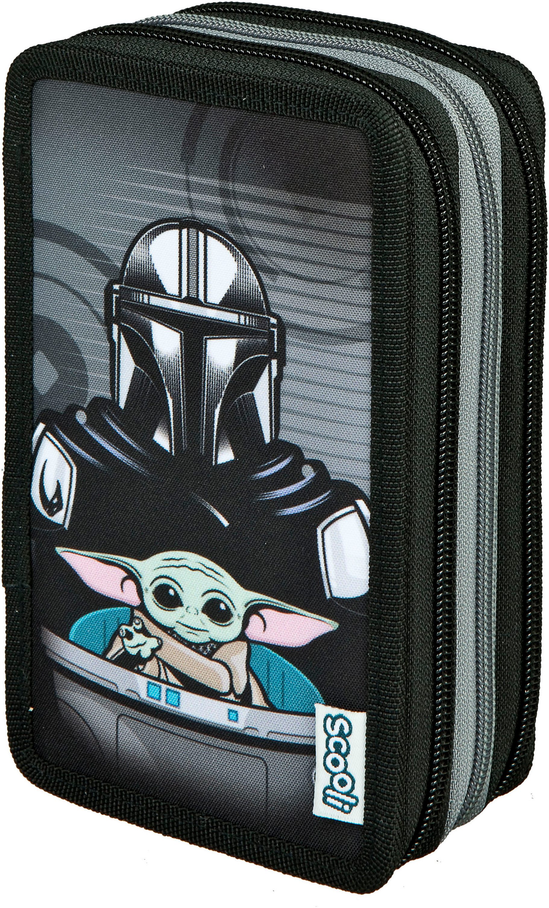 Scooli Etui Tripledecker, Star Wars gevuld, inclusief geodriehoek