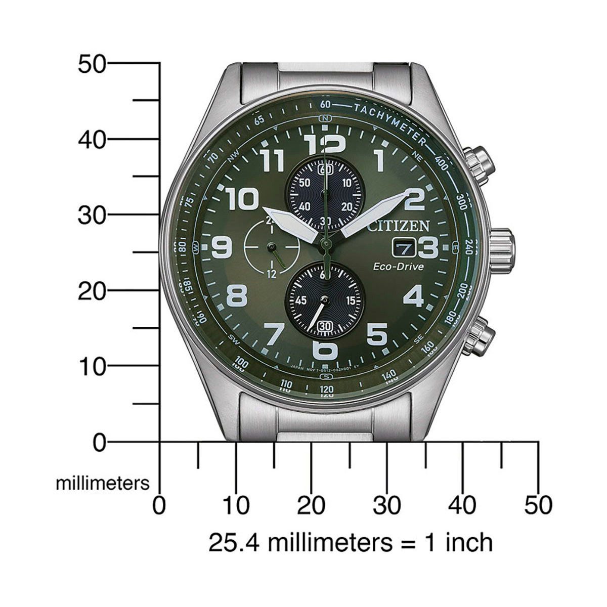 Citizen Chronograaf CA0770-72X Polshorloge, herenhorloge, solar, stopwatchfunctie, roestvrijstalen band