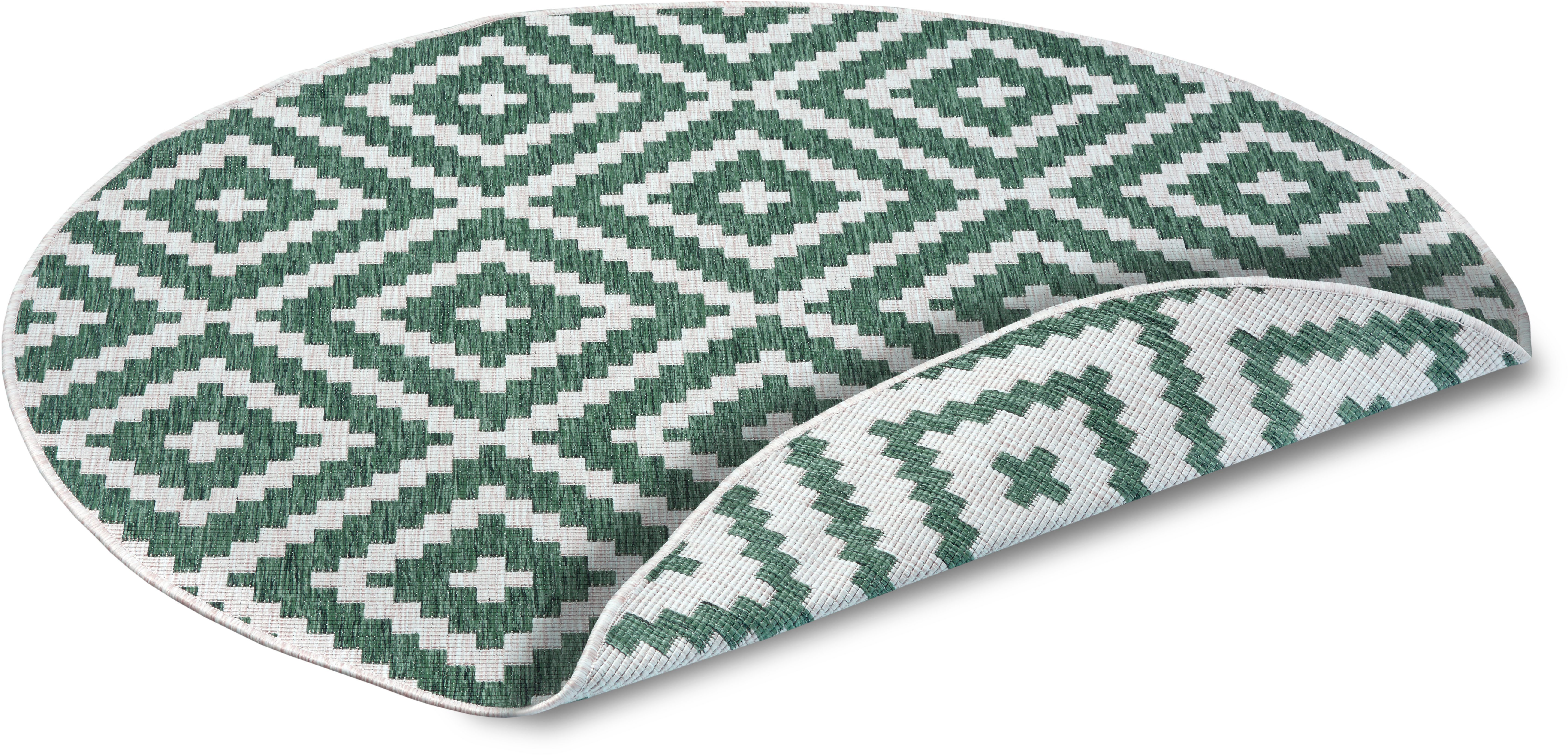 my home Vloerkleed Ronda tweezijdig te gebruiken kleed Sisal-look, platweefsel, in- en outdoor, geometrisch boho design