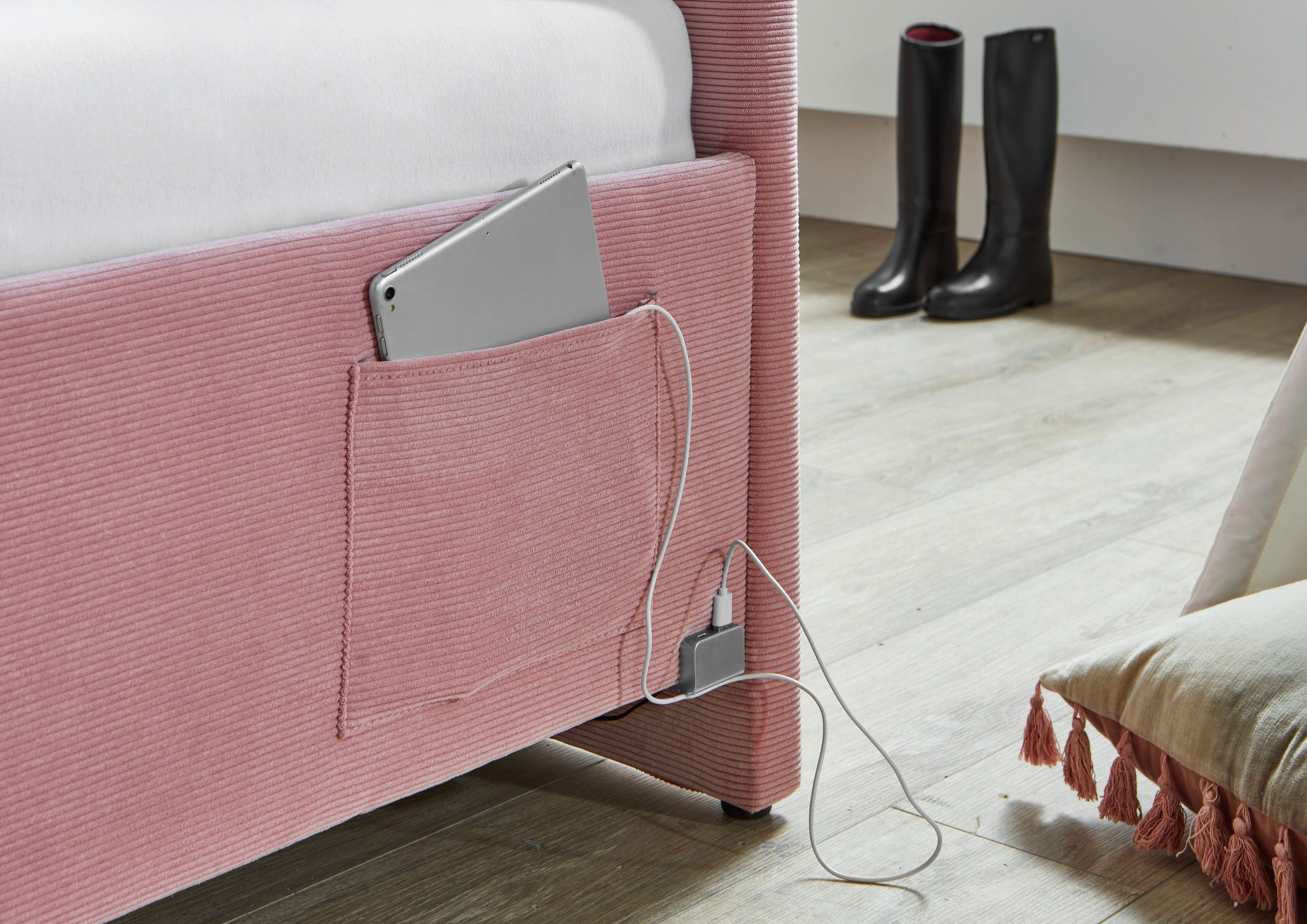 meise.möbel Kinderledikant COOL II Bekleed bed naar keuze met bedkist, tienerbed inclusief USB-aansluitingen