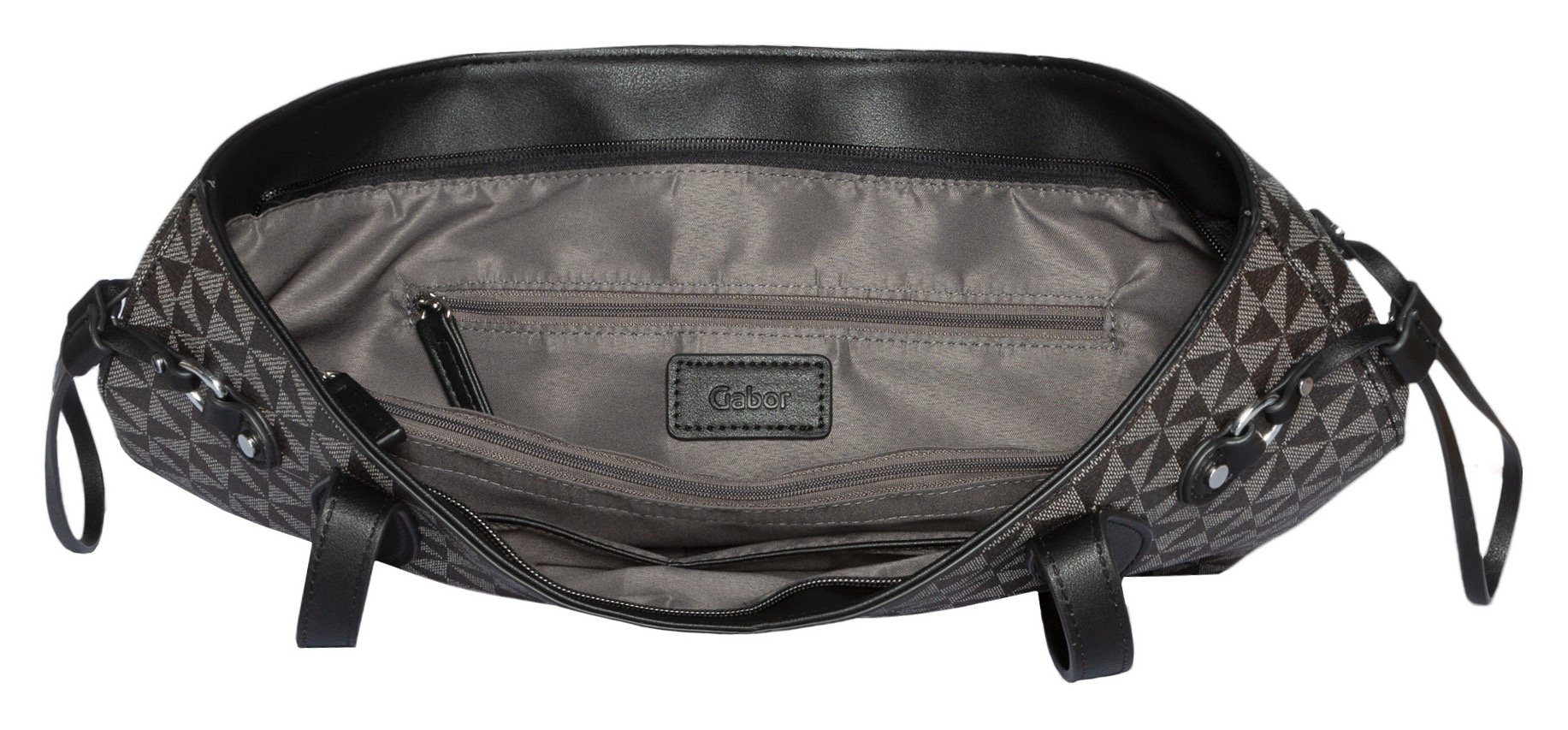 Gabor Shopper Barina van imitatieleer met kenmerkende all-over print en metalen logo