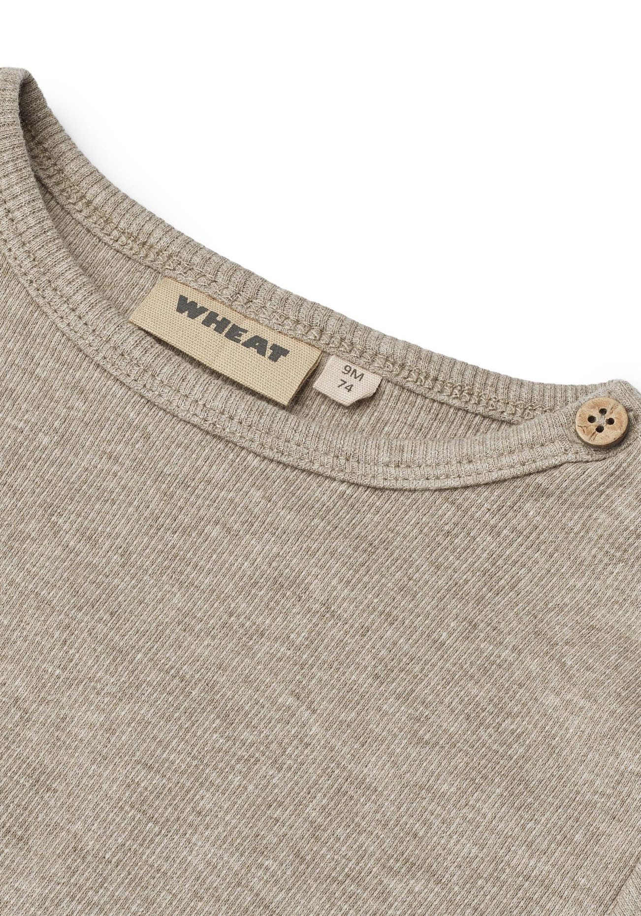 WHEAT Shirt met lange mouwen Rib T-Shirt L/S Milo