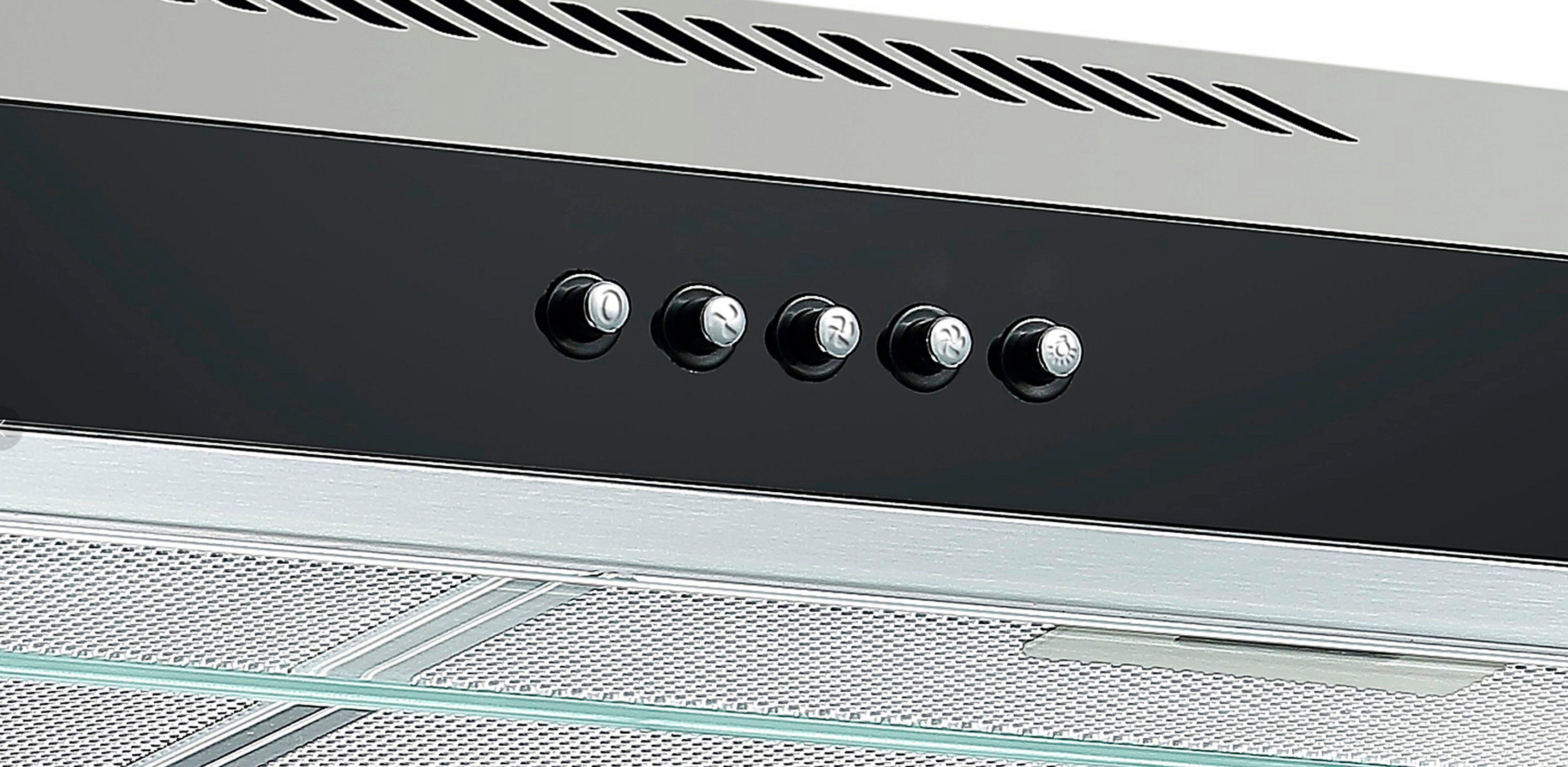 RESPEKTA Onderbouwkap CH 16060 SGB 60 cm, 3 vermogensniveaus, led-verlichting, geschikt voor afzuiging en recirculatie