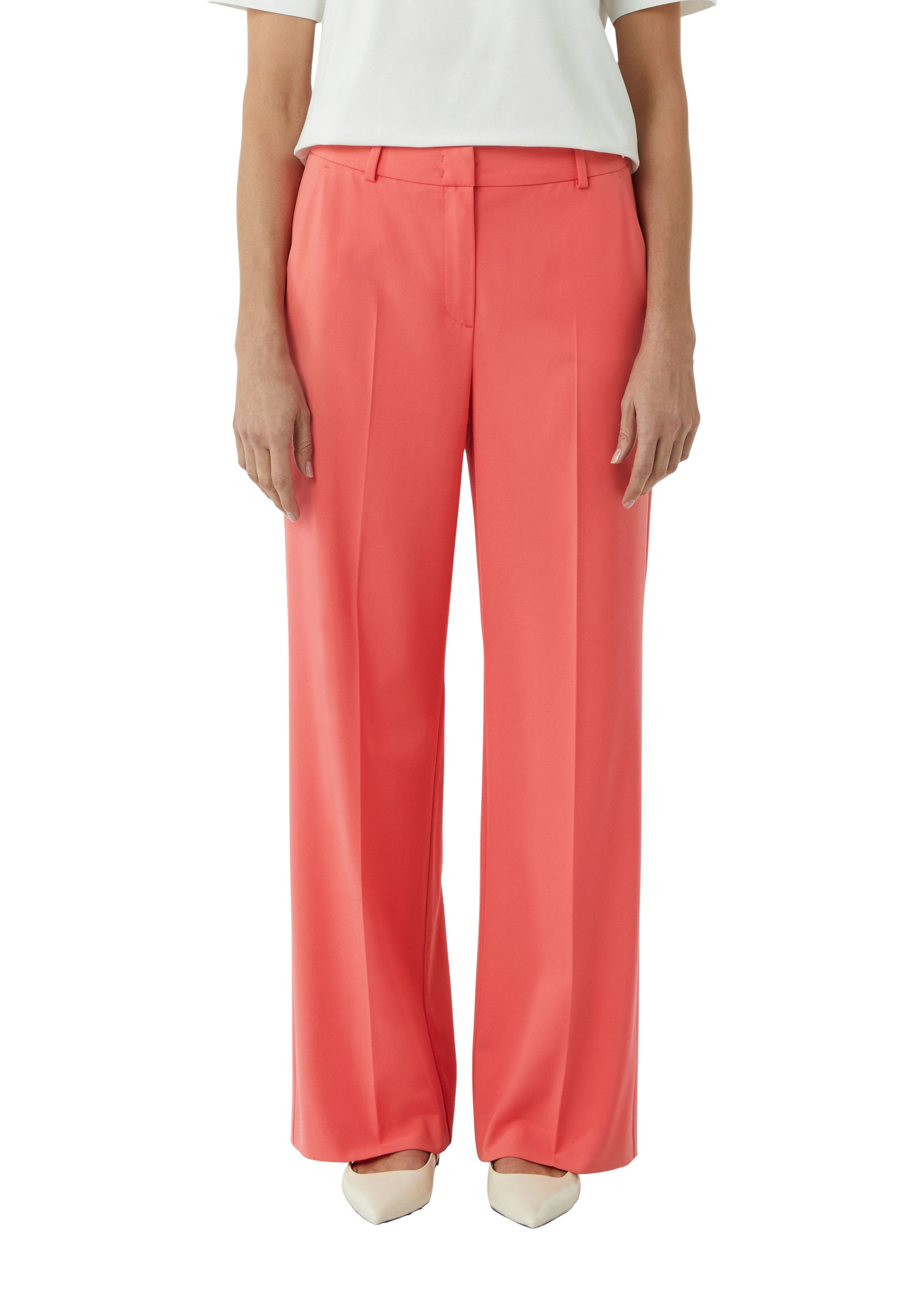 Comma Stoffen broek met bandplooien dames harembroeken maat 38 bruin