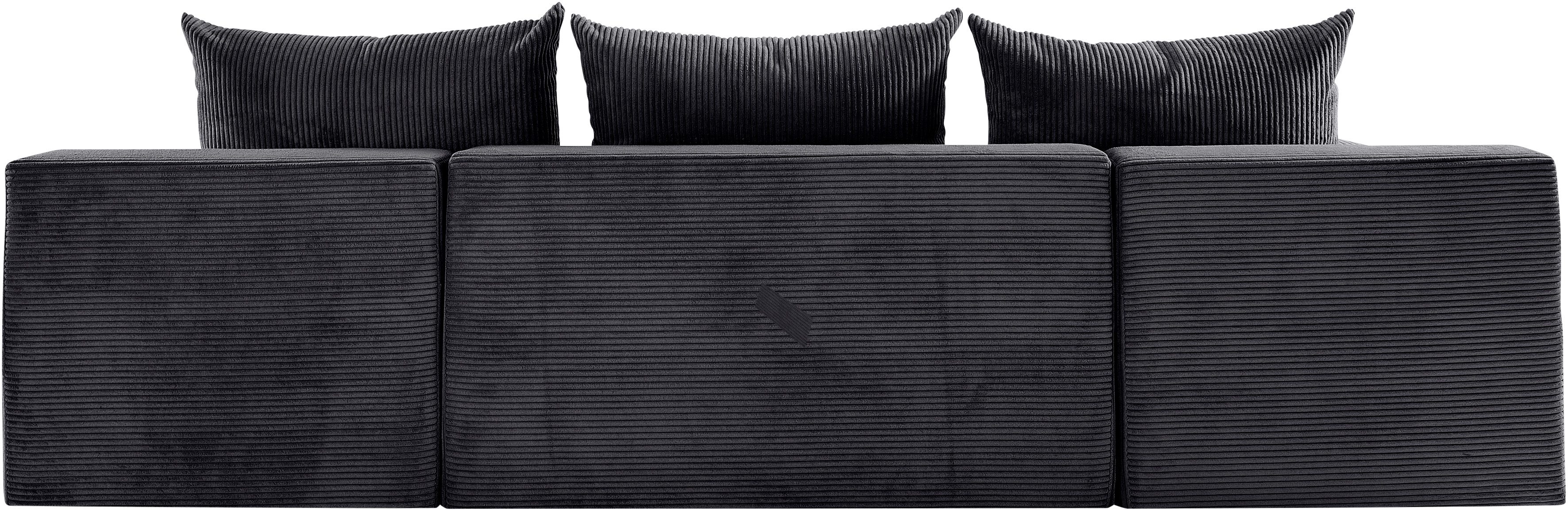 COLLECTION AB Zithoek Josy U-vorm, breedte 269 cm, platweefsel, structuur, kunstleer