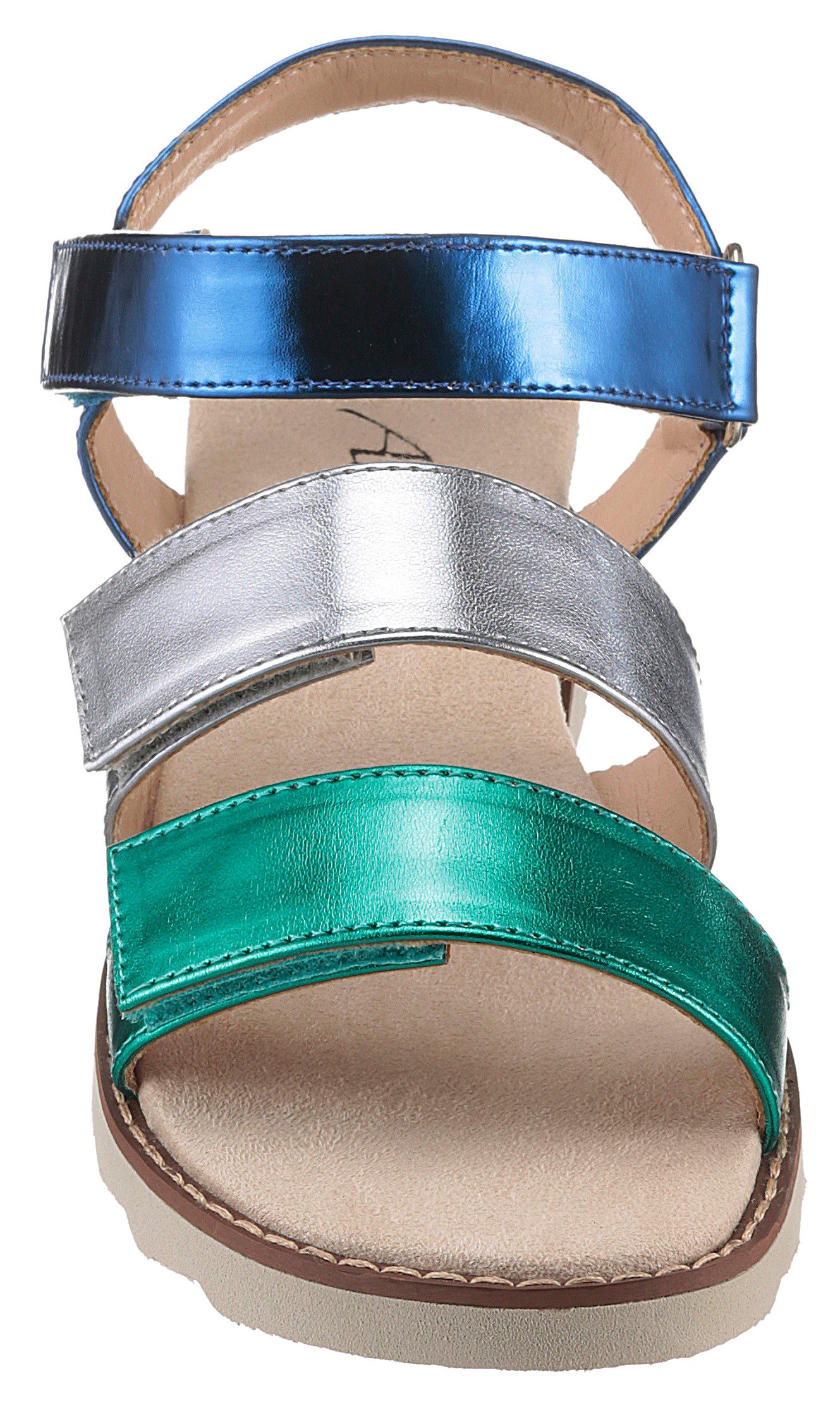 Aniston SHOES Sleehaksandaaltjes , sandaal, zomerschoen, klittenbandschoen, metallic-look - nieuwe collectie