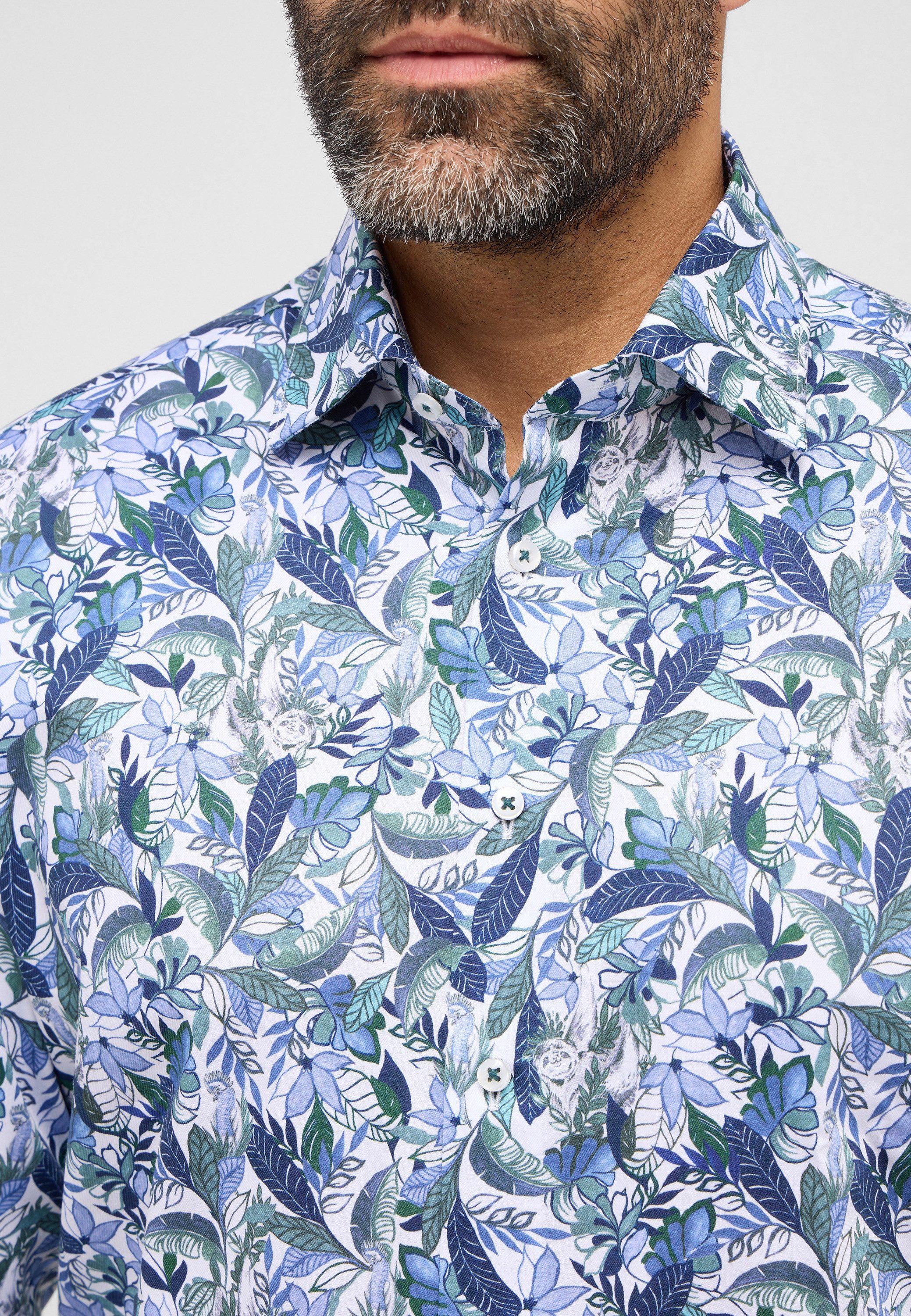 Eterna Overhemd met lange mouwen MODERN FIT NON IRON (strijkvrij)