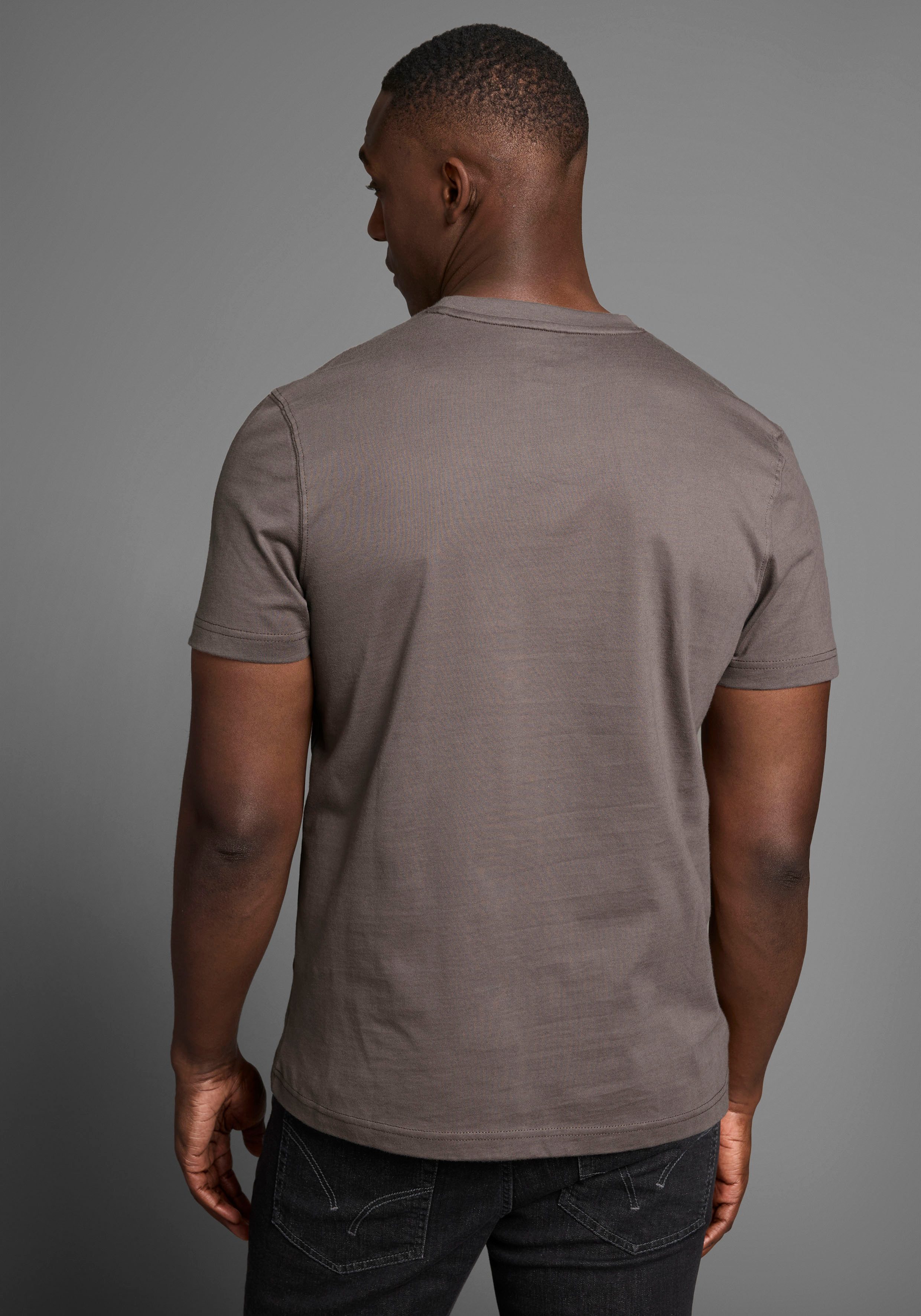 DELMAO T-shirt Korte mouw, met coole print, ronde halslijn, van 100% katoen