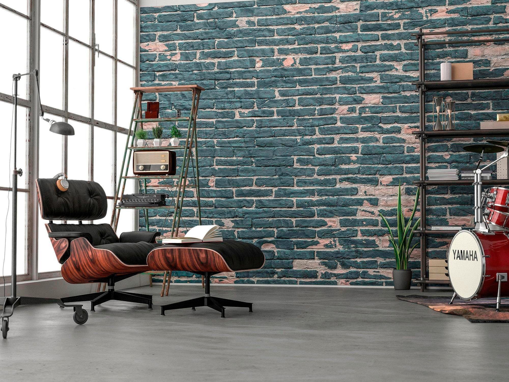 Komar Vliesbehang Vlies - Painted Bricks - Afmeting 368 x 248 cm