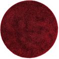 home affaire hoogpolig vloerkleed shaggy 30 geweven, woonkamer rood