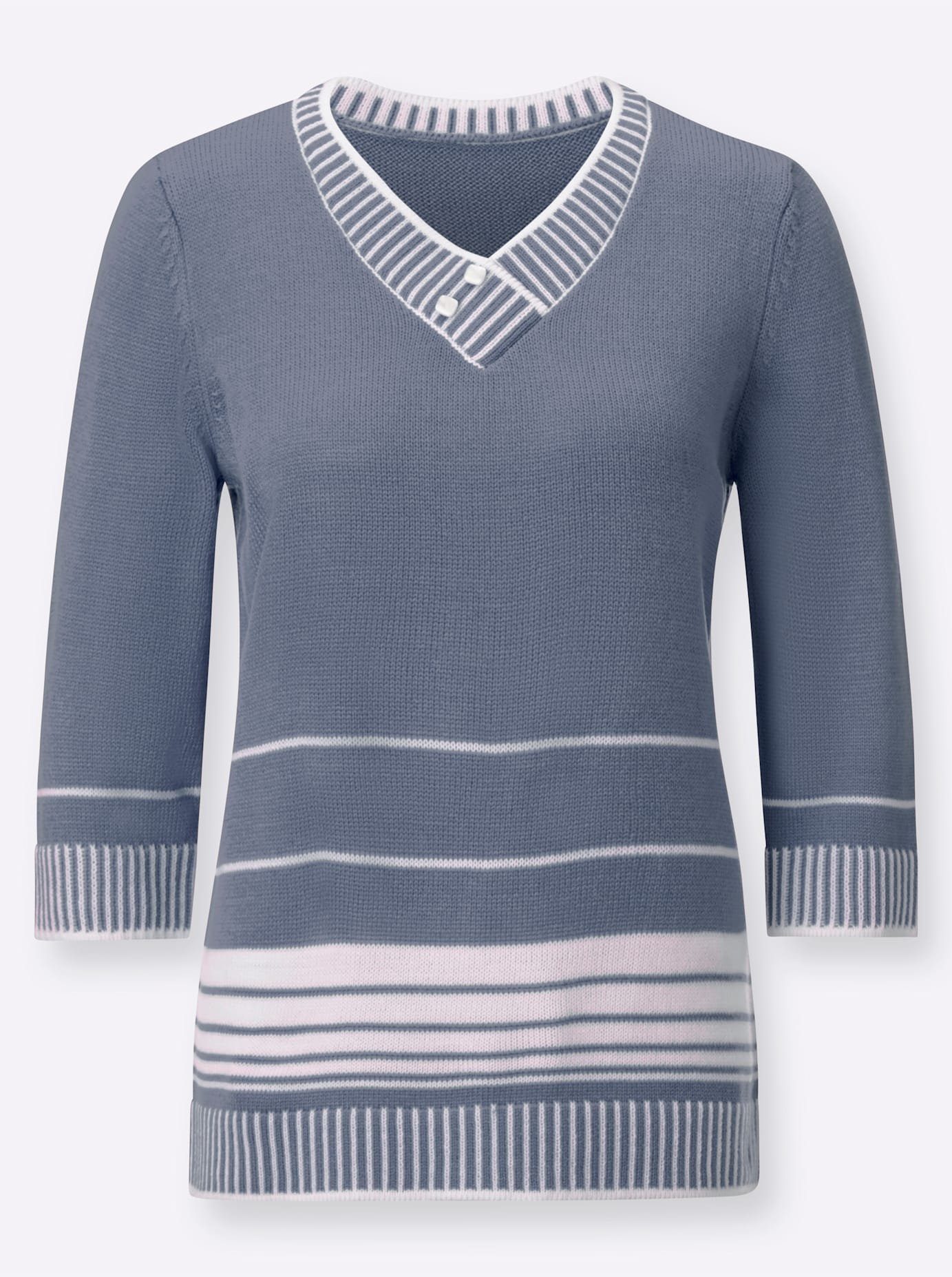 Classic Basics Trui met 3 4-mouwen Trui