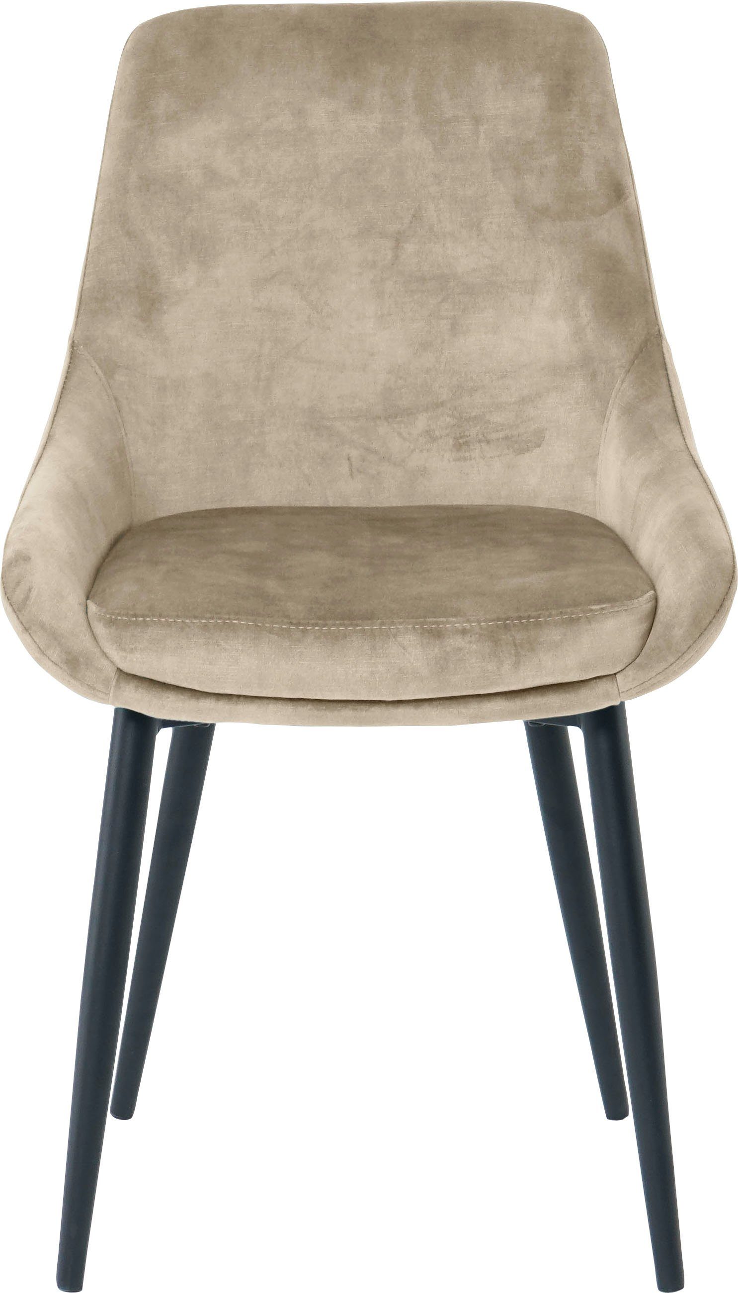 SIT Stoel glamoureuze bekleding in fluwelige look (set, 2 stuks)