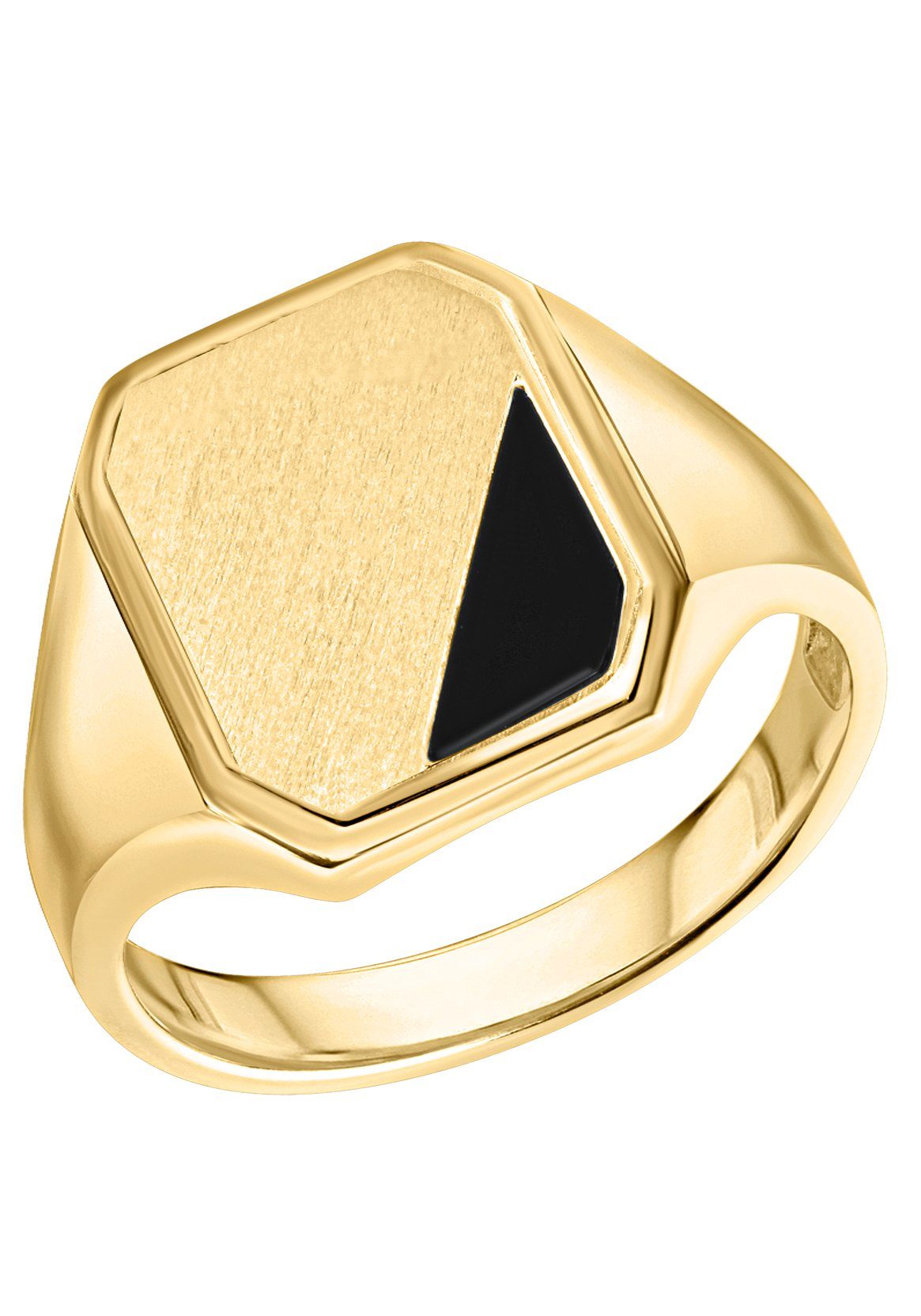 Firetti Ring Sieraad cadeau zilver 925 herenring zilveren ring zegelring heren ringen maat 22 zwart