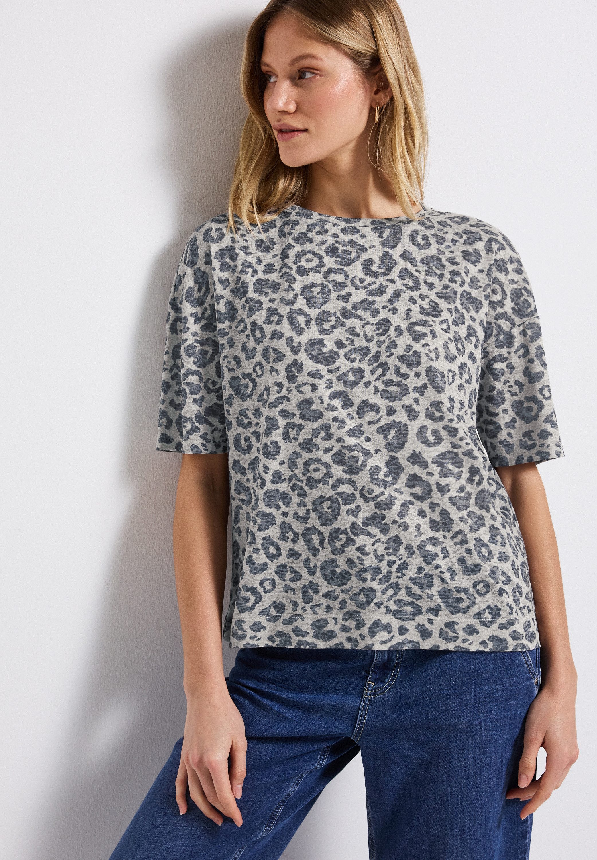 STREET ONE T-shirt met leopatroon