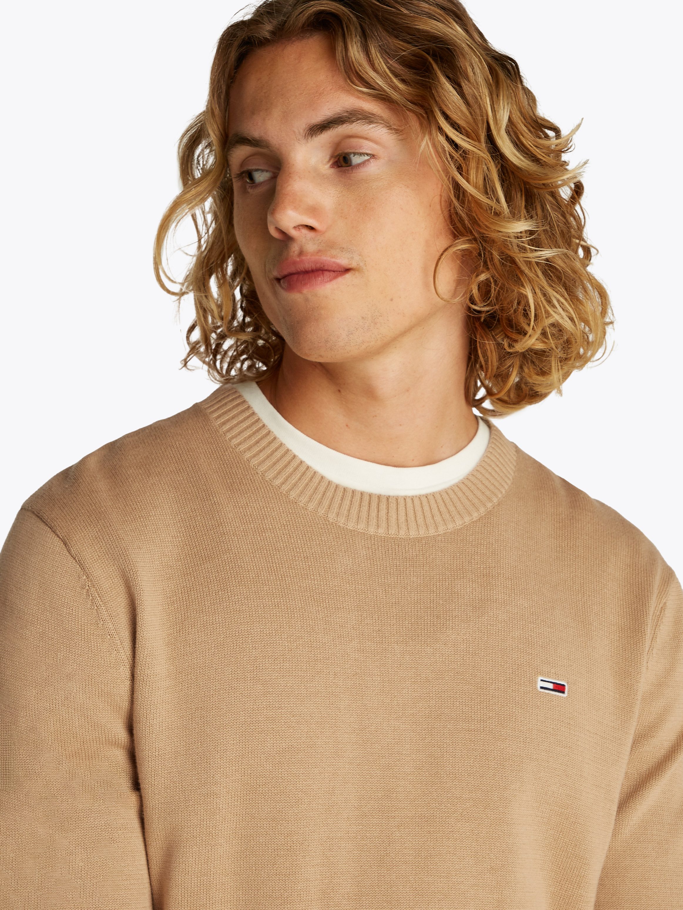 TOMMY JEANS Trui met ronde hals TJM SLIM ESSENTIAL LIGHT SWEATER