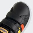 adidas sportswear sneakers grand court lifestyle hook and loop design geïnspireerd op de adidas superstar zwart