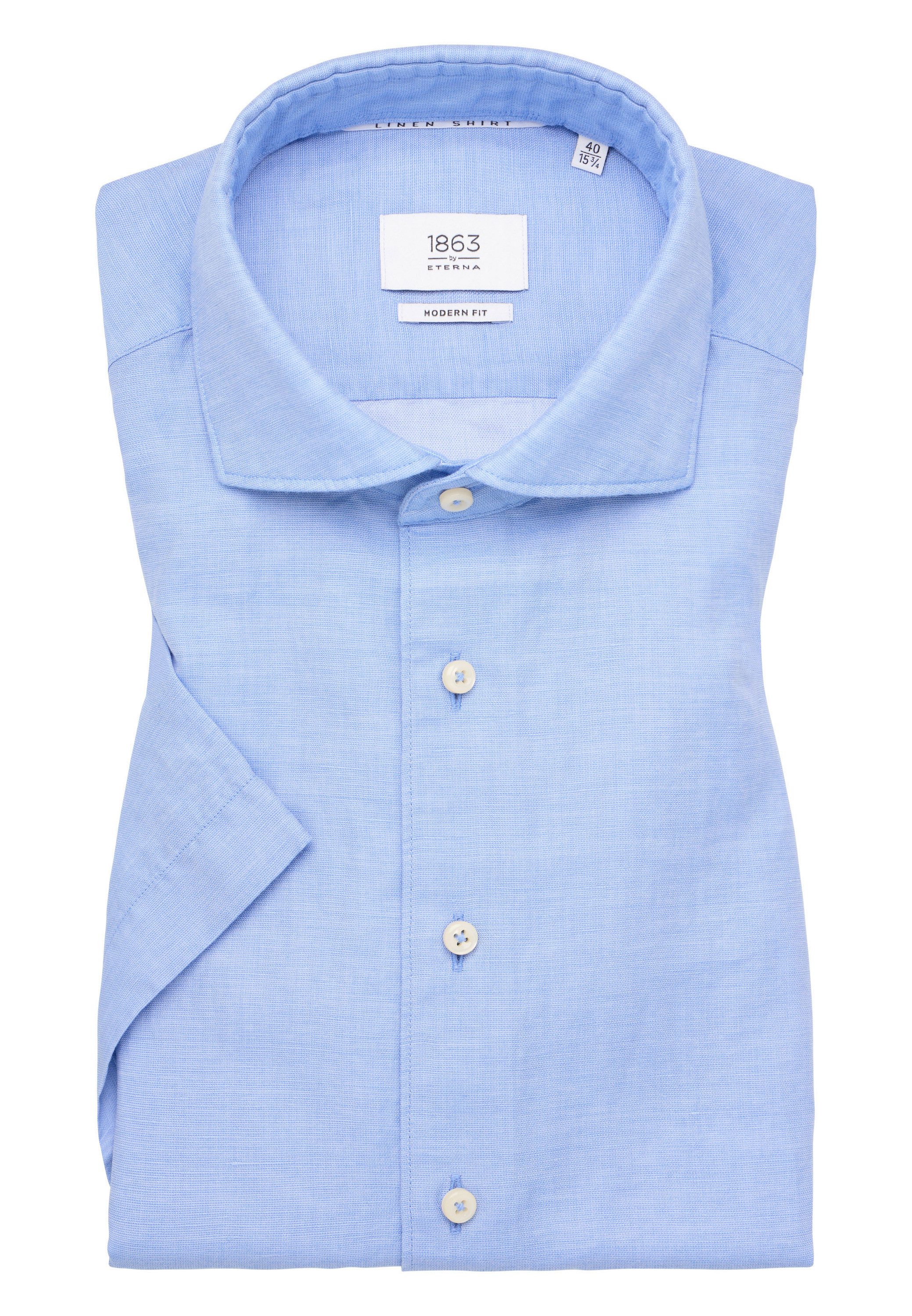 Eterna Overhemd met korte mouwen MODERN FIT EASY IRON (gemakkelijk te strijken)