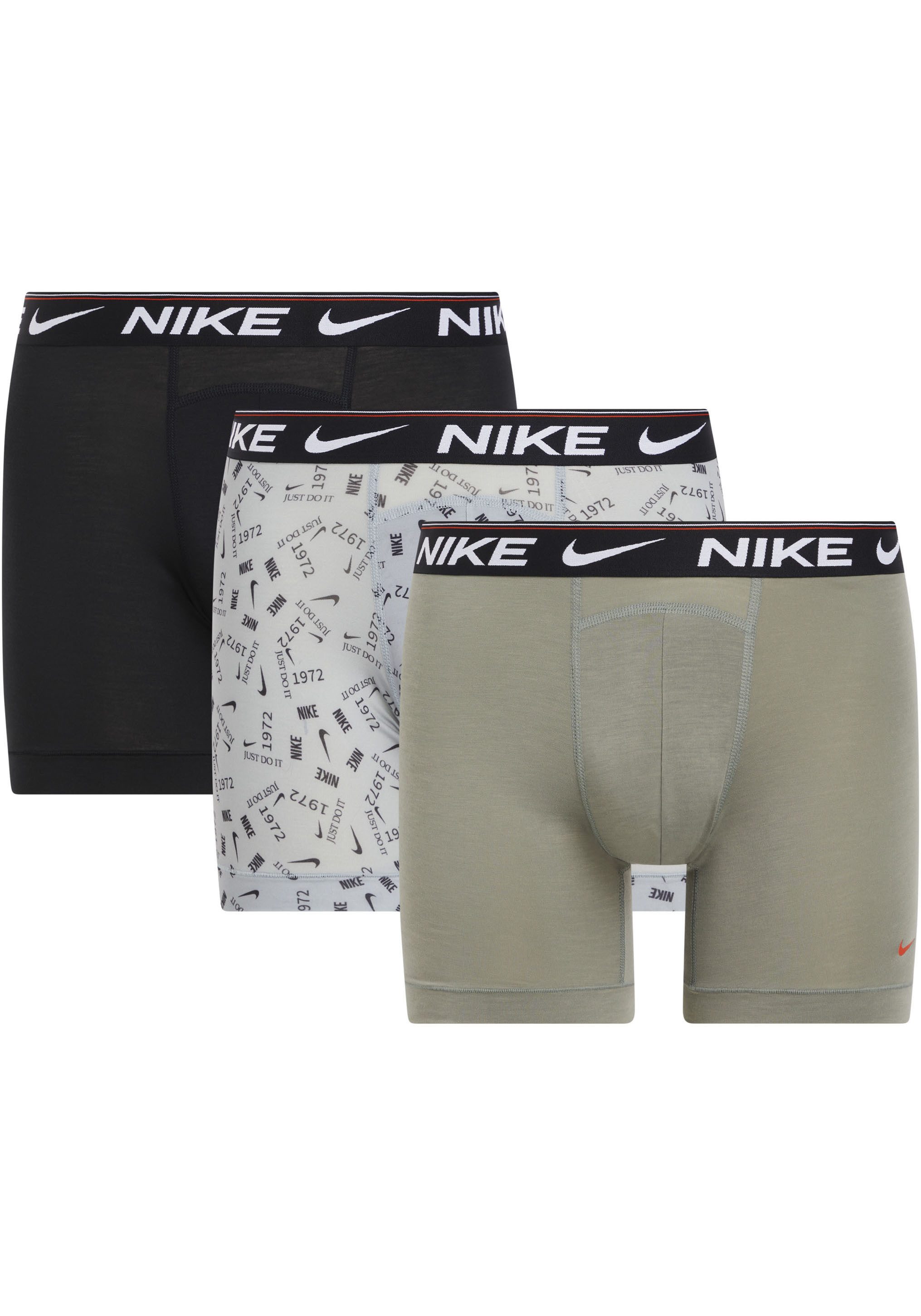 NIKE Underwear Boxershort BOXER BRIEF 3PK met logo op de tailleband (3 stuks) heren boxershorts maat M (48) multicolor