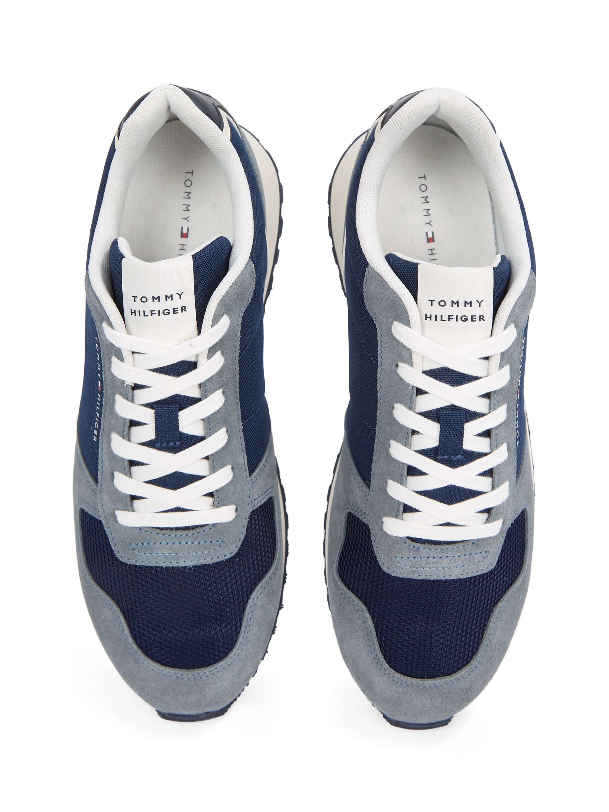 Tommy Hilfiger Plateausneakers NEW RUNNER EVA MIX vrijetijdsschoen, lage schoen, veterschoen met contrastafwerkingen