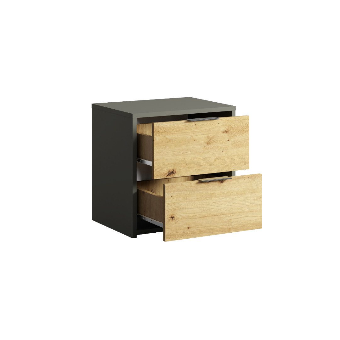 INOSIGN Nachtkastje Nachttafels Loreto (2 stuks), afmetingen: B/D/H 44/35/46 cm (set, 2 stuks)
