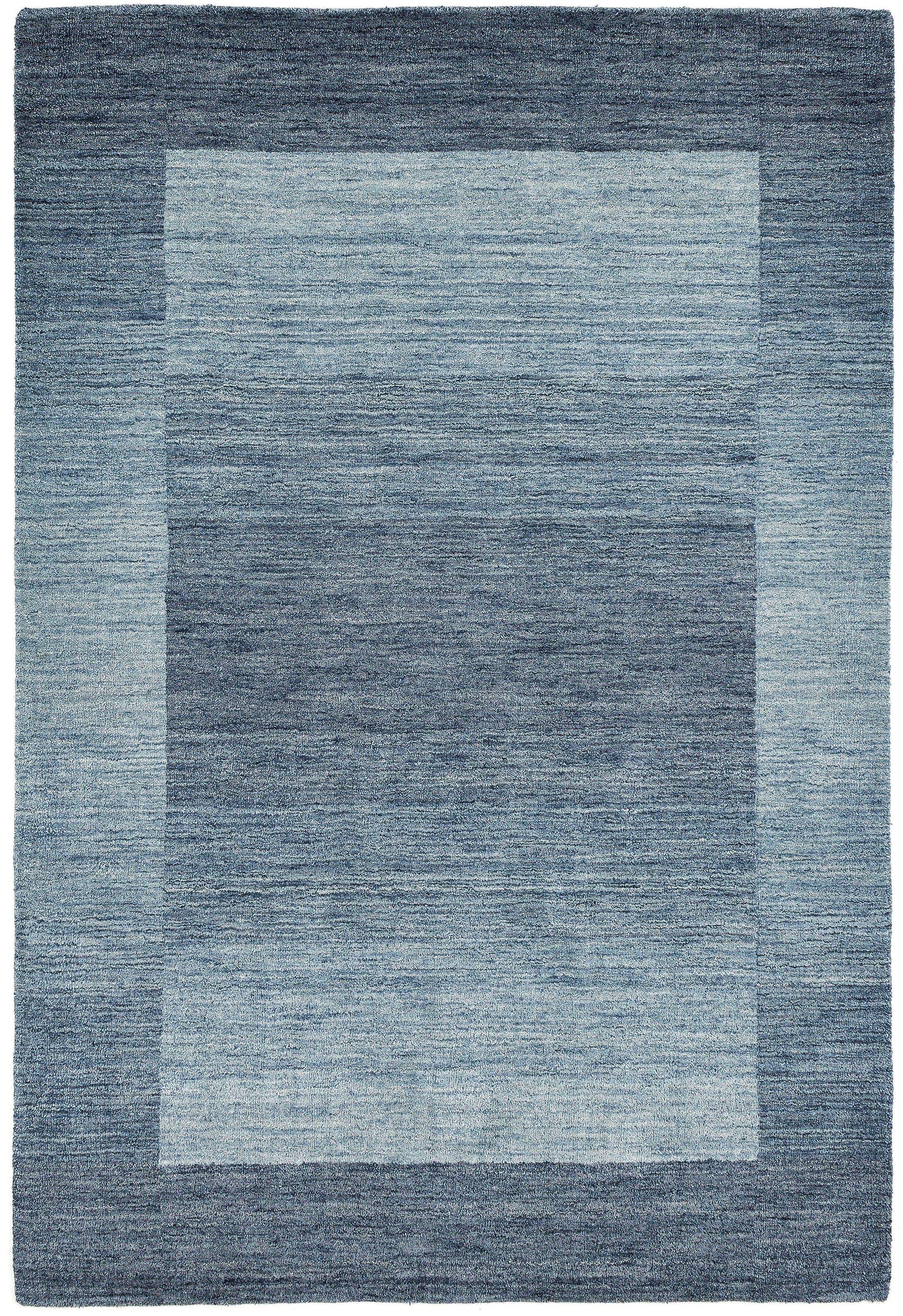 THEKO Wollen kleed Gabbeh super, Handgeweven vloerkleed, randdessin, zuivere wol, met de hand geweven