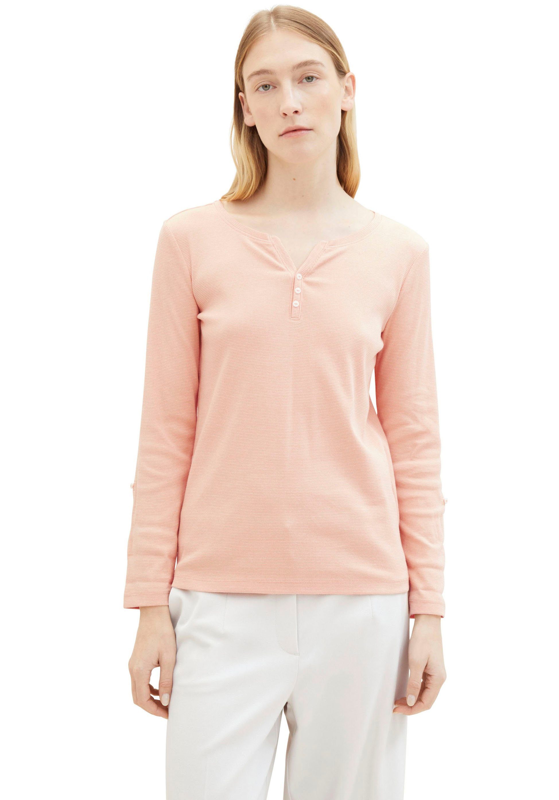 Tom Tailor Shirt met lange mouwen Tom Tailor Dames Henleyshirt